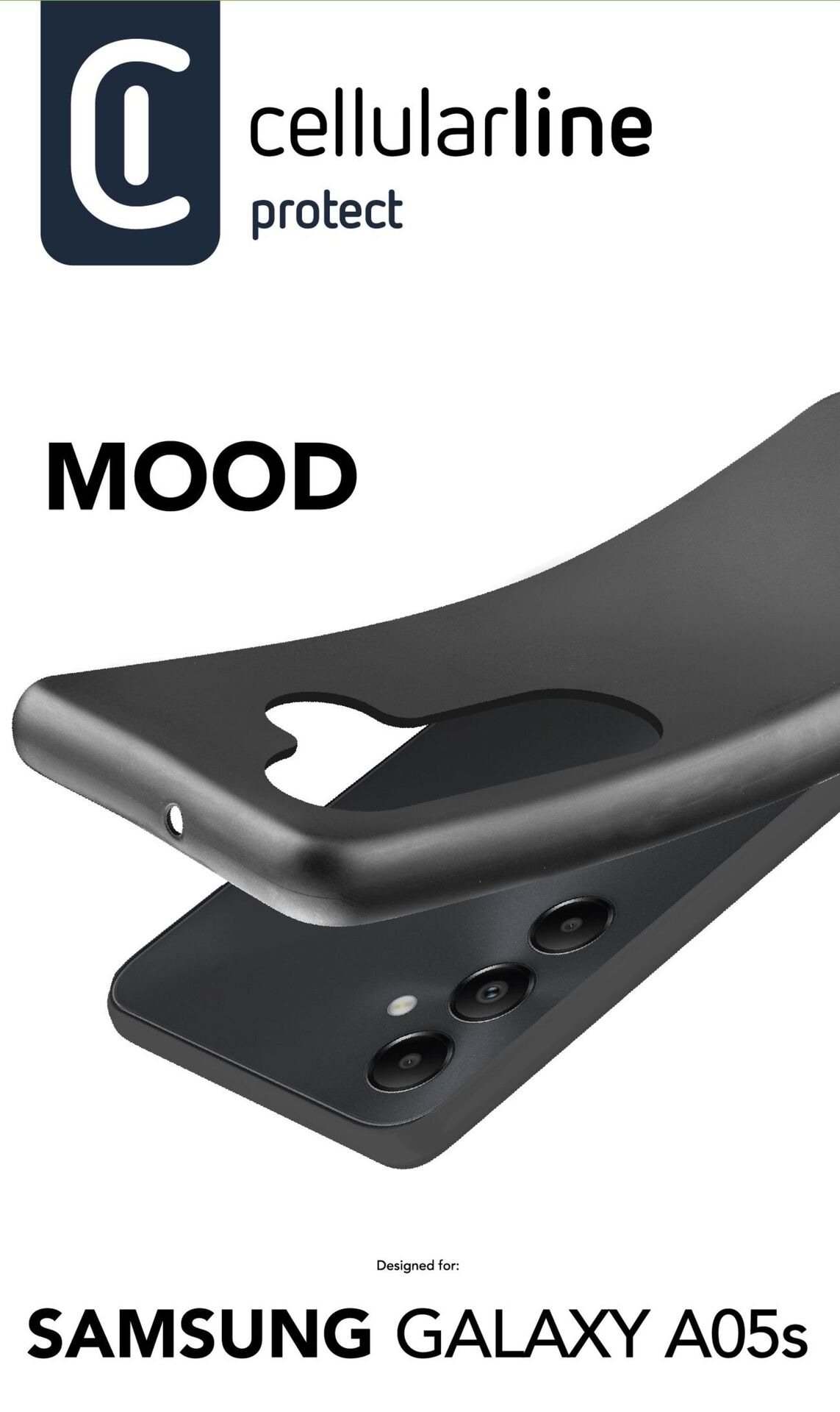 Cellularline Handyhülle »Mood Case für Samsung Galaxy A05s«, Backcover, Schutzhülle, Smartphonehülle, stoßfest