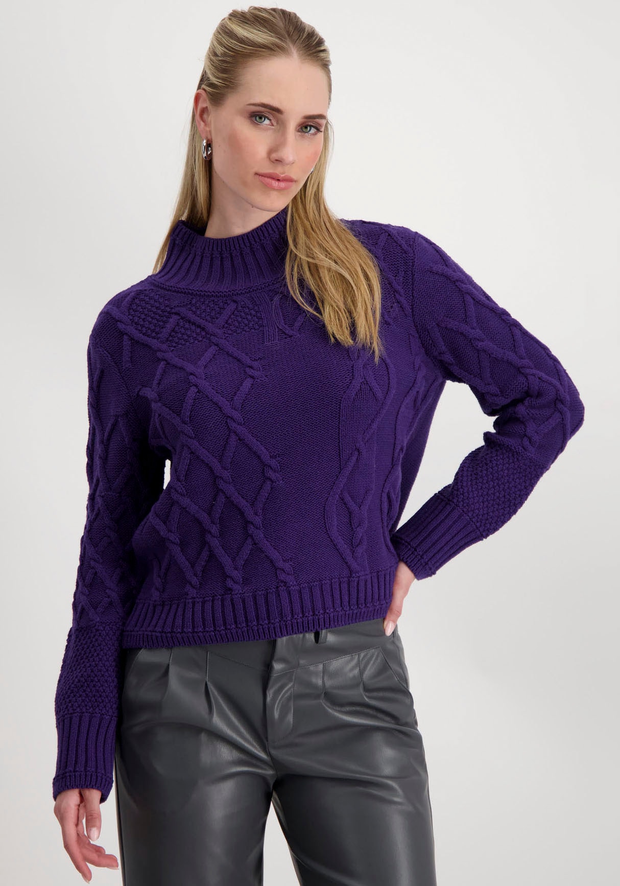 Strickpullover, mit Rautenmuster