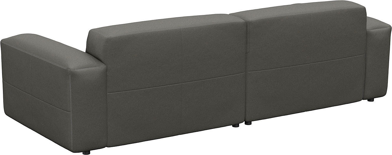 FLEXLUX Ecksofa »Lucera Chaislongue rechts oder links, L-Form, bequem«, modern & anschmiegsam, Kaltschaum, Stahl-Wellenunterfederung