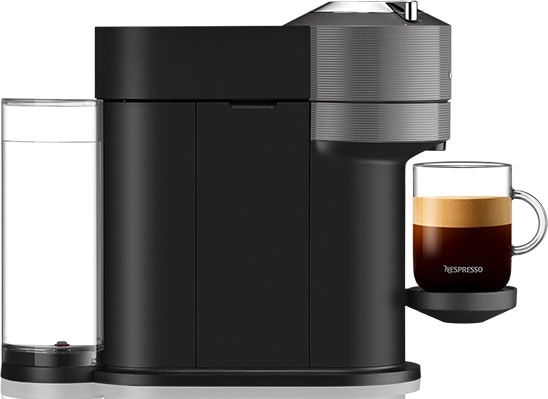 Nespresso Kapselmaschine »Vertuo Next ENV 120.GY von DeLonghi, Dark Grey«,  inkl. Aeroccino Milchaufschäumer im Wert von UVP € 75,- jetzt bei OTTO