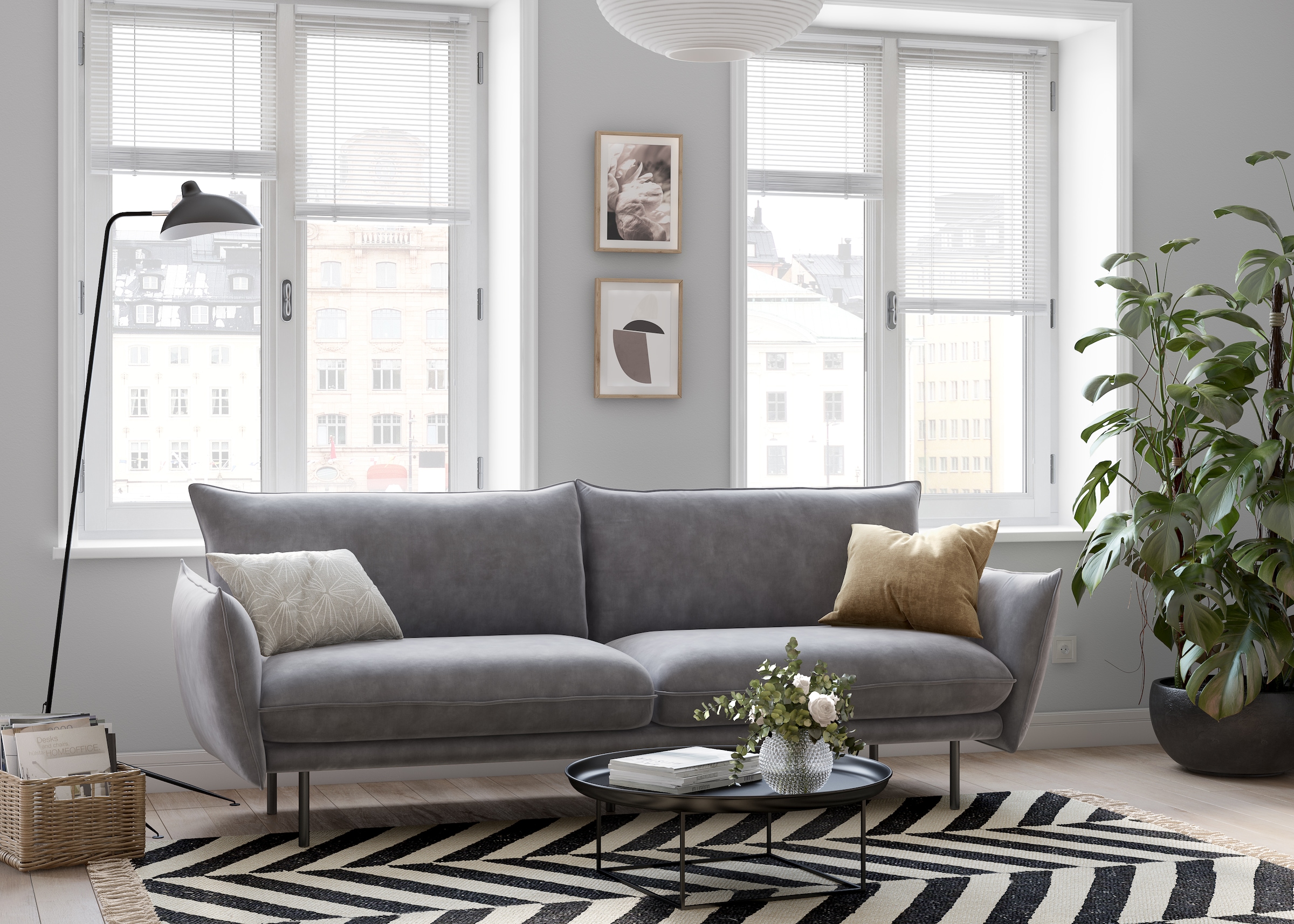 andas 3-Sitzer »Stine«, Besonderes Design durch Kissenoptik und Keder, by Morten Georgsen