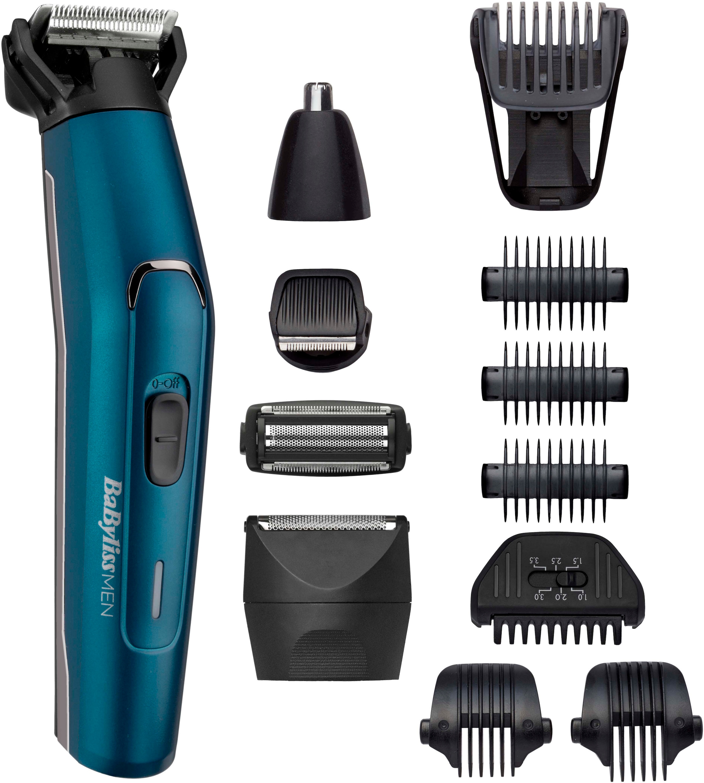 BaByliss Multifunktionstrimmer »MT890E MEN Japanese Steel«, 12 Aufsätze, 12-in-1 Multigrooming Set für Gesicht & Körper