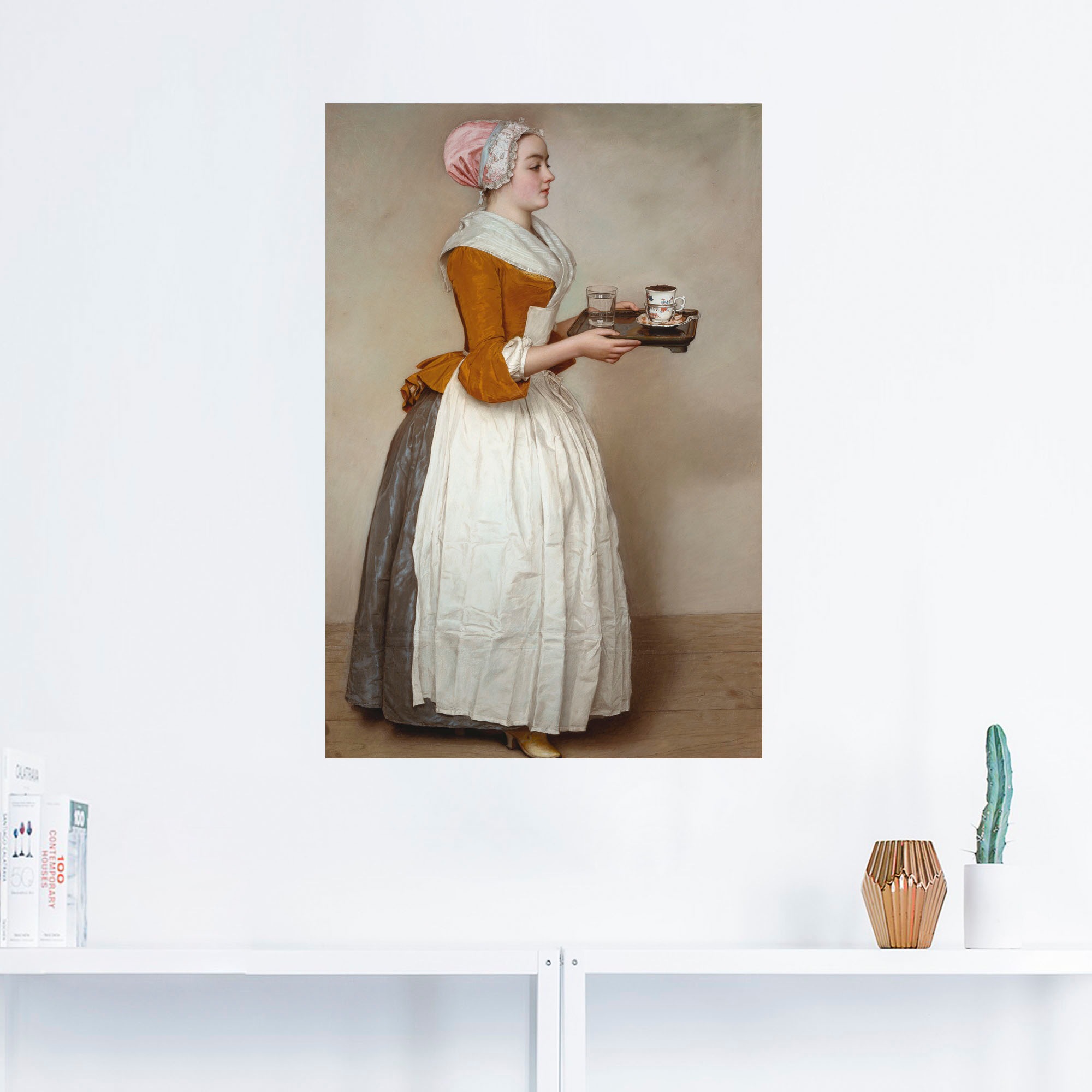 Artland Wandbild »Das Schokoladenmädchen. Um 1744/45«, Frau, (1 St.), als Alubild, Outdoorbild, Leinwandbild, Poster, Wandaufkleber