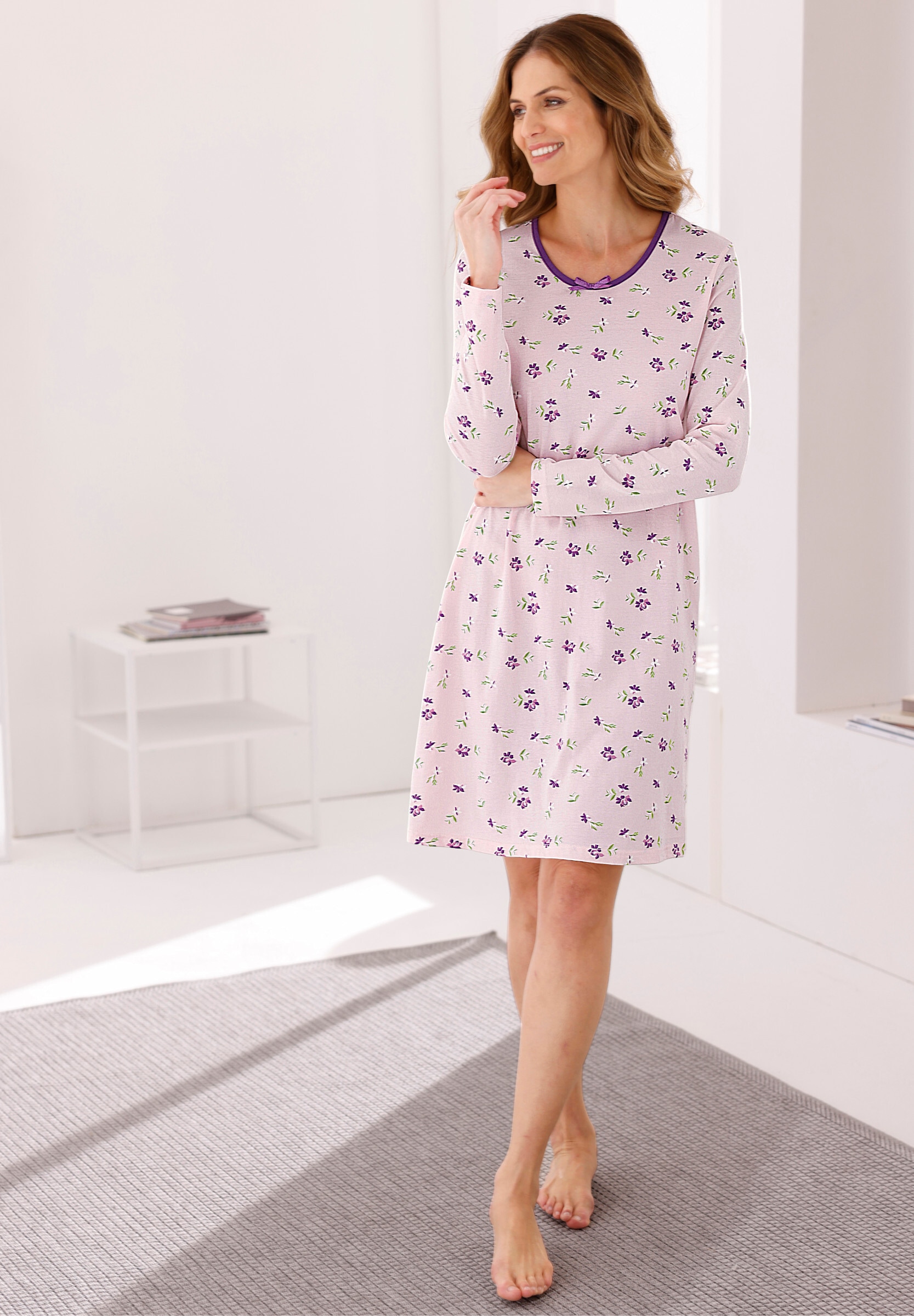 Witt Schlafanzug »Sleepshirts Sleepshirts mit Blumen-Motiven 2 Stück« 2 Stk.