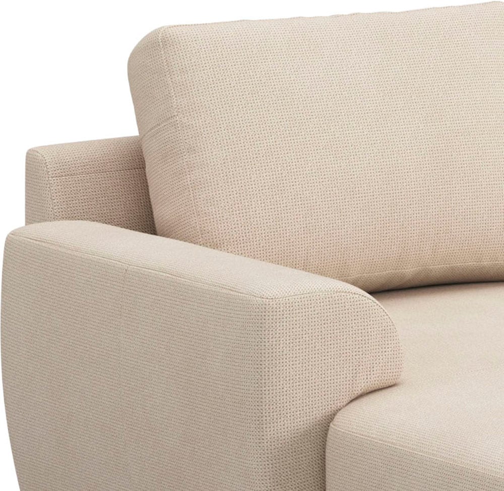 COTTA Wohnlandschaft »Drift U-Form Ottomane, Breite 327 cm« optional auch mit Schlaffunktion, Wellenunterfederung