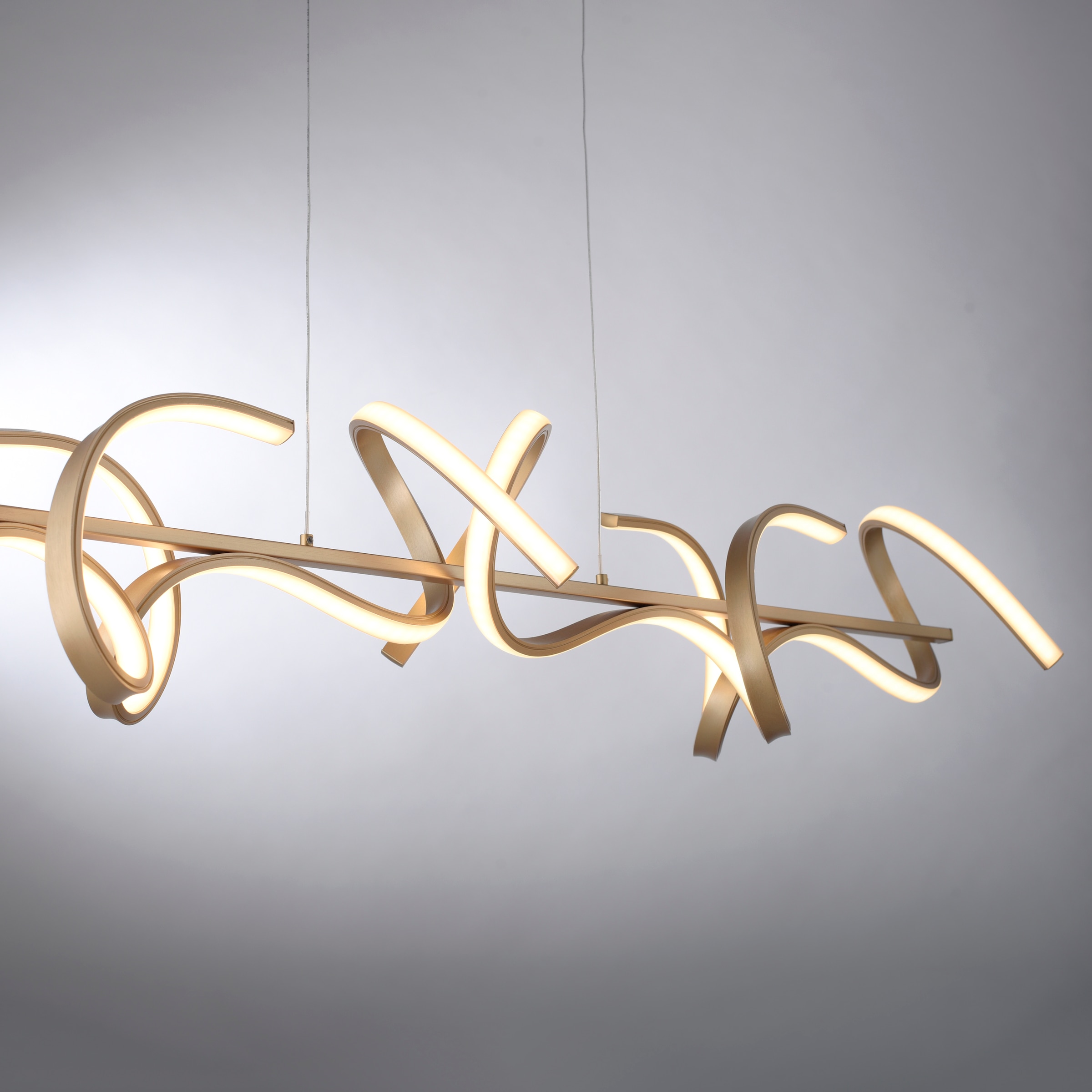 JUST LIGHT Pendelleuchte »CURLS«, 4 flammig, Leuchtmittel LED-Board | LED fest integriert, LED, dimmbar, Simply Dim, Memory, nach Trennung vom Netz