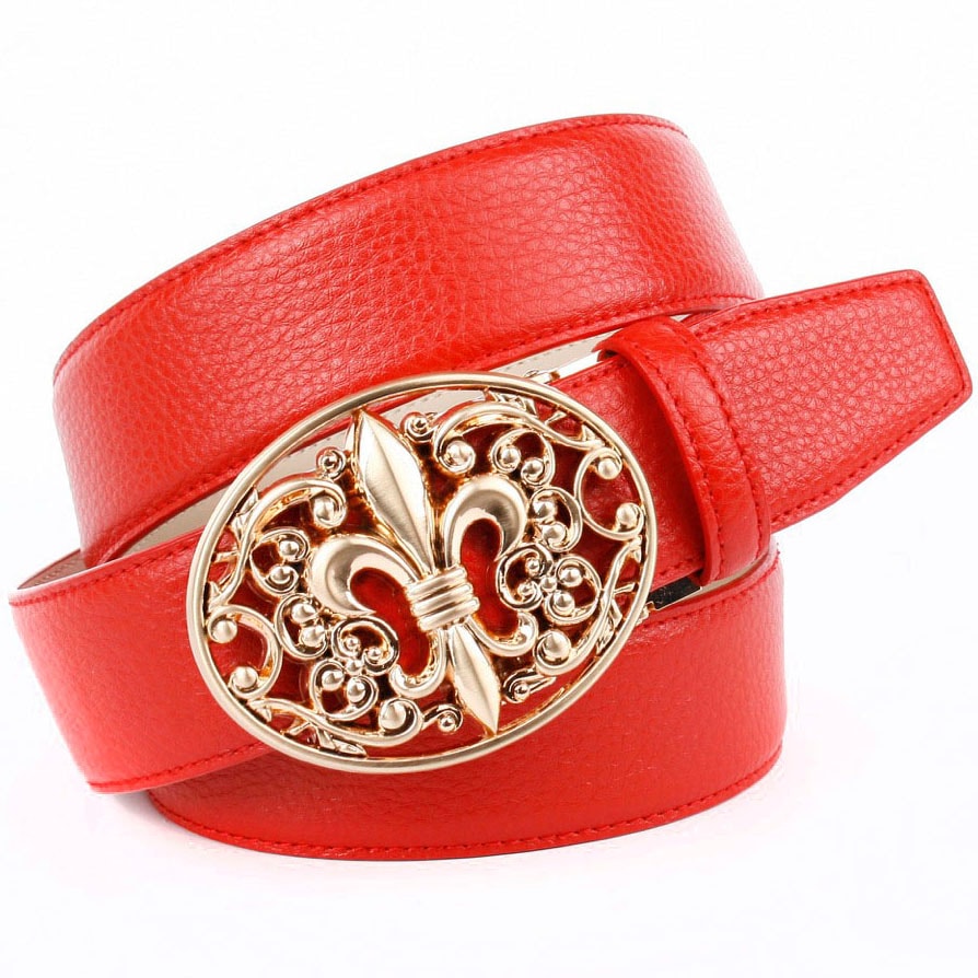 Anthoni Crown Ledergürtel, mit Emblem OTTO bestellen Lilien bei online
