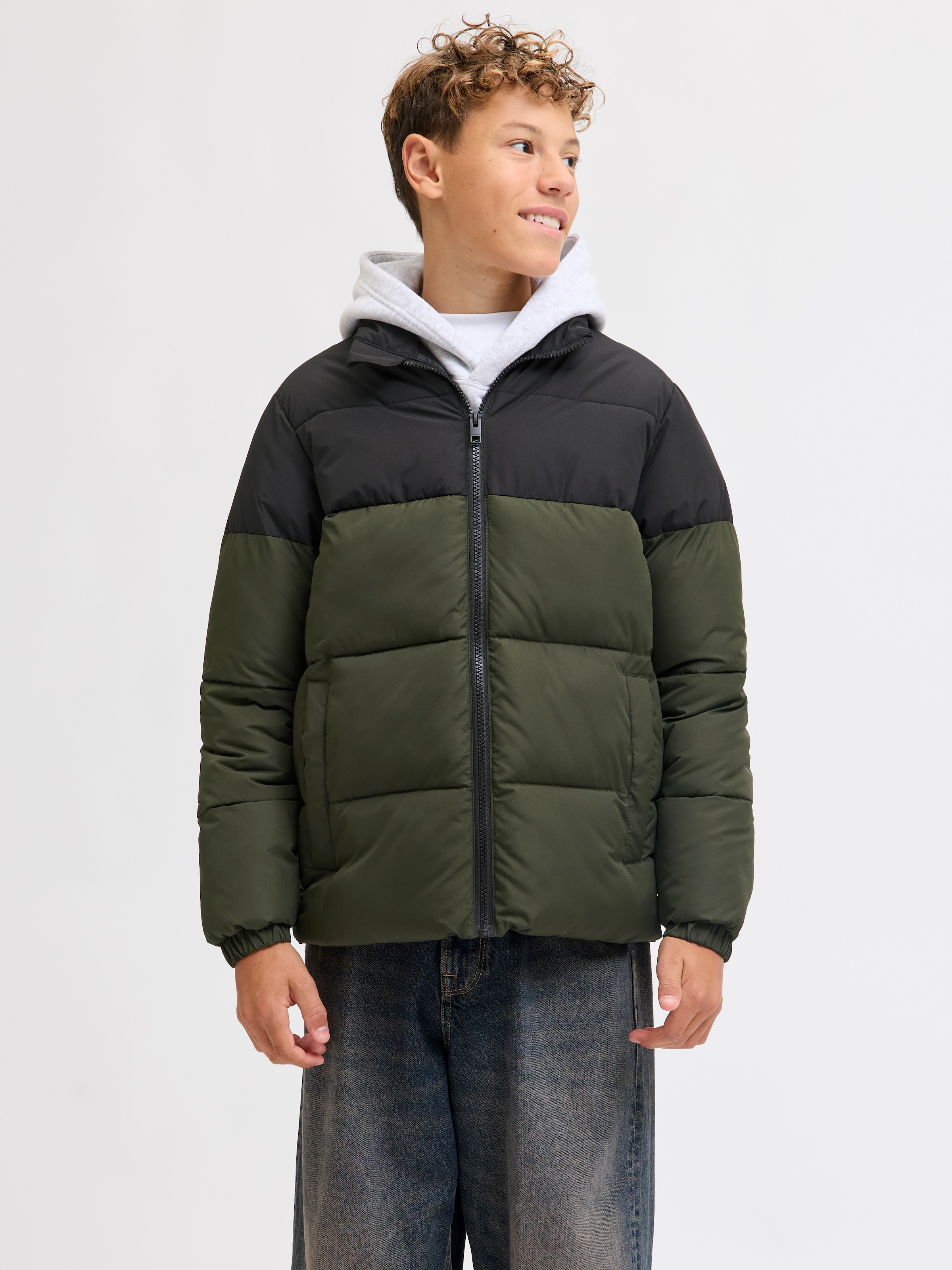 Jack & Jones Junior Steppjacke »JJMAZE PUFFER COLLAR JNR« ohne Kapuze