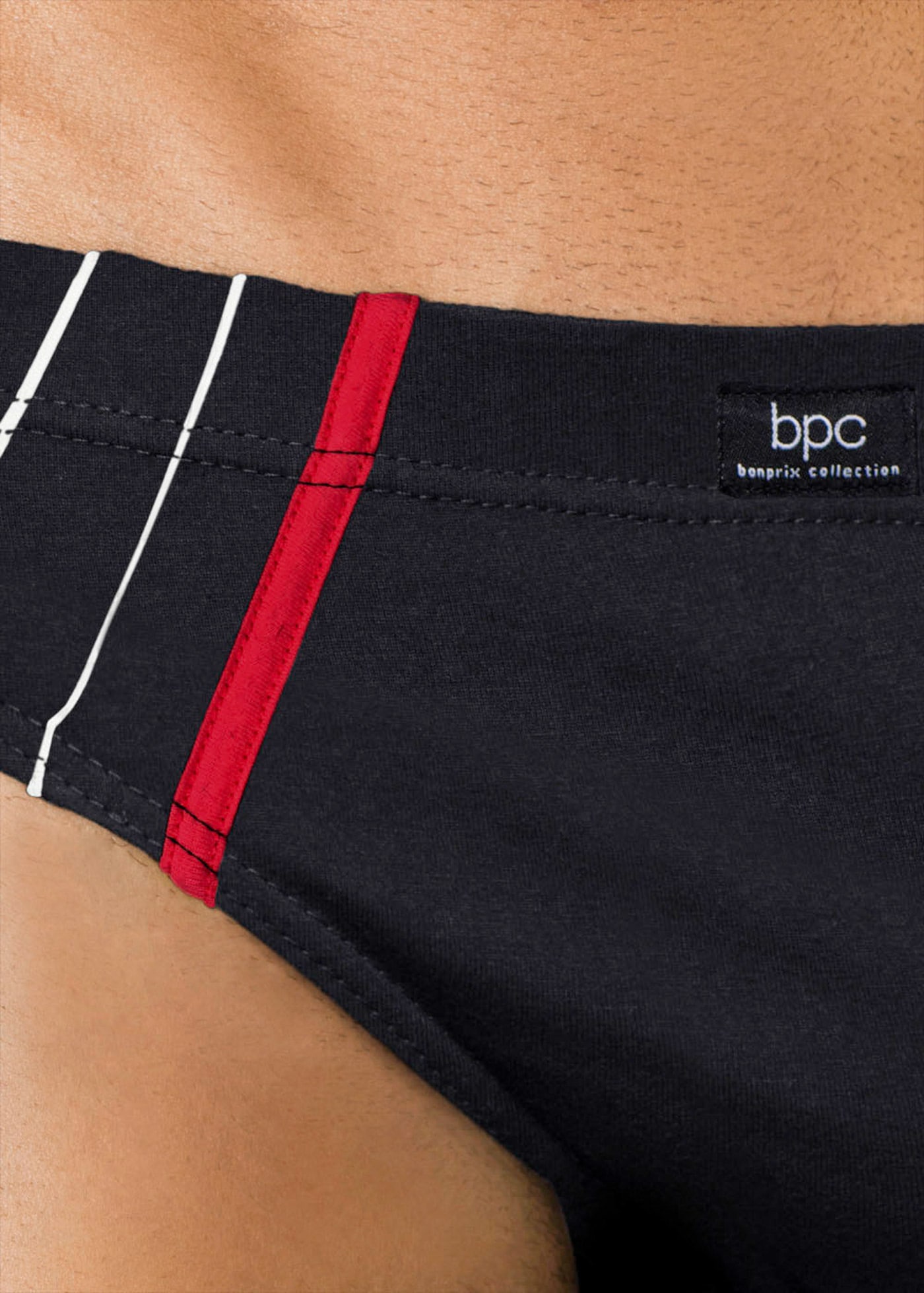 bonprix Maxislip Packung, 5 Stk. klassisch geschnittene Passform, sportive Optik, aus Baumwolle