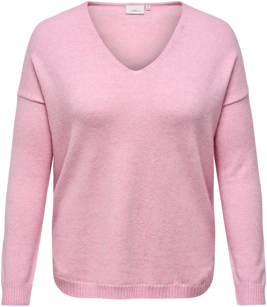 ONLY CARMAKOMA V-Ausschnitt-Pullover »CARMARGARETA LS PULLOVER KNT NOOS«