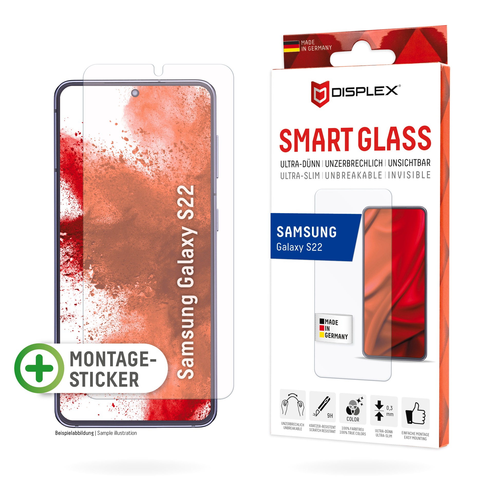 Displayschutzglas »Smart Glass - Samsung Galaxy S22/S23«, für Samsung Galaxy...