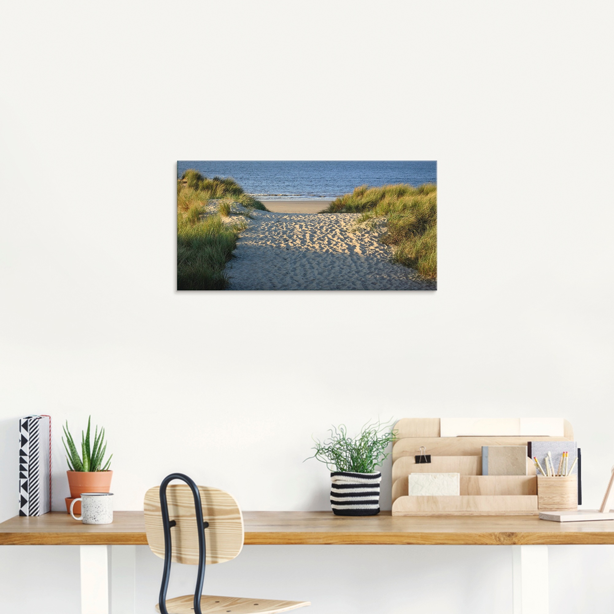 Artland Glasbild »Strandaufgang«, Strand, (1 St.), in verschiedenen Größen