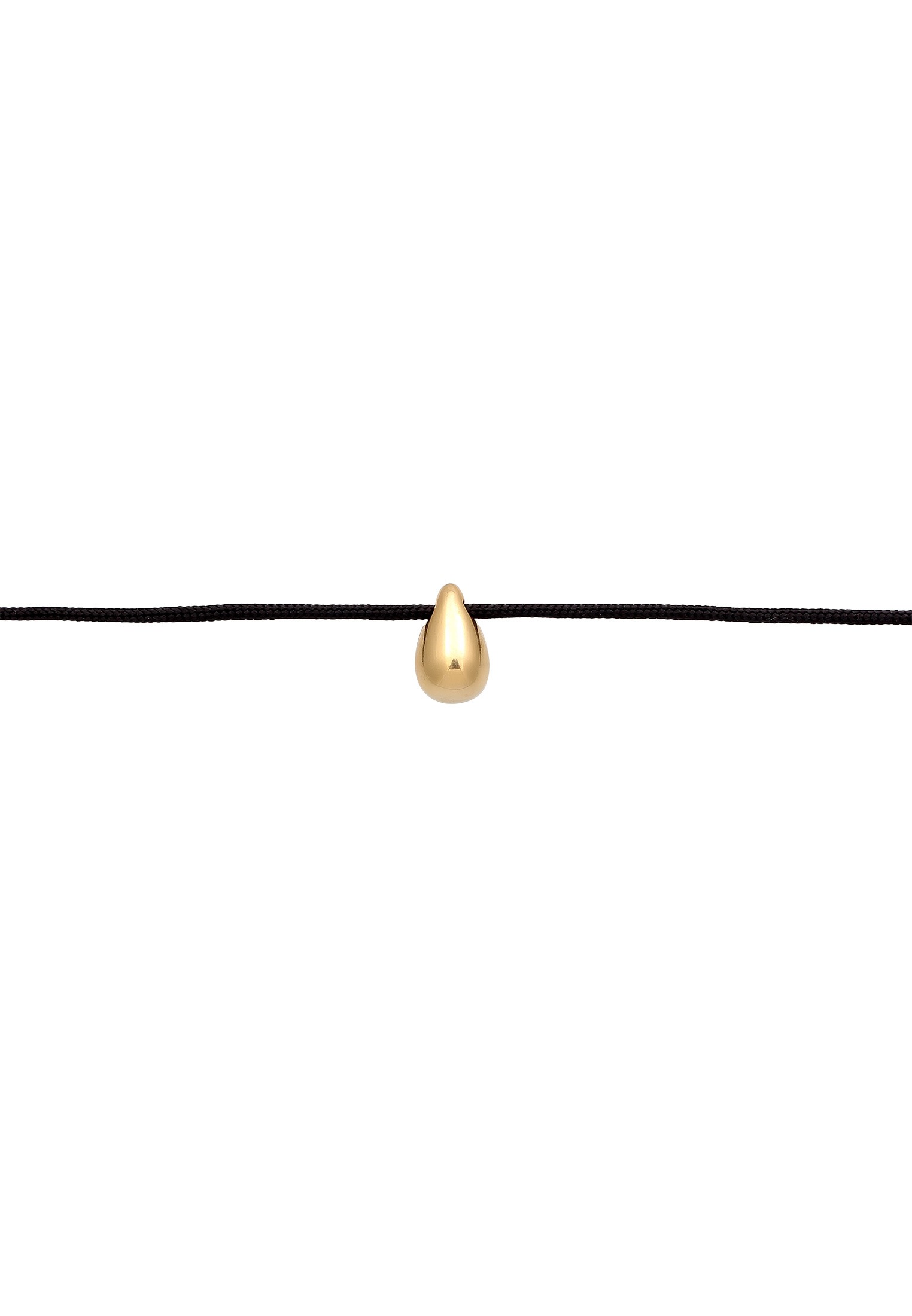 Elli Choker »Halskette Choker Nylon Anhänger Tropfen 925 Sterling Silber«