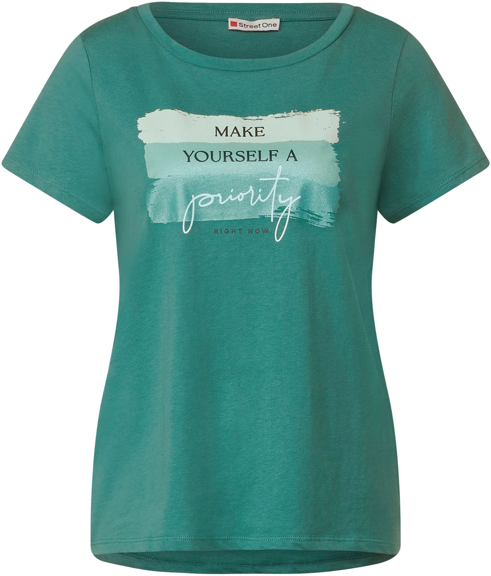 STREET ONE T-Shirt, im hüftlangen online bei bestellen Schnitt OTTO