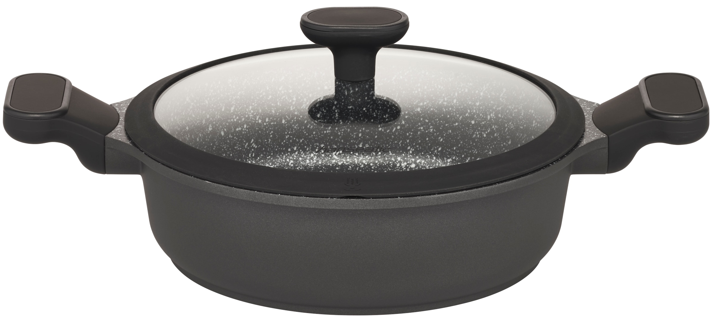 Hanseatic Topf-Set »Black Edition, mit langlebiger VITAFLON® GRANIT Antihaft-Versiegelung«, Aluminiumguss, (Set, 10 tlg.), Kochtopf-Set im modernen Design mit formschönen Soft-Touchgriffen