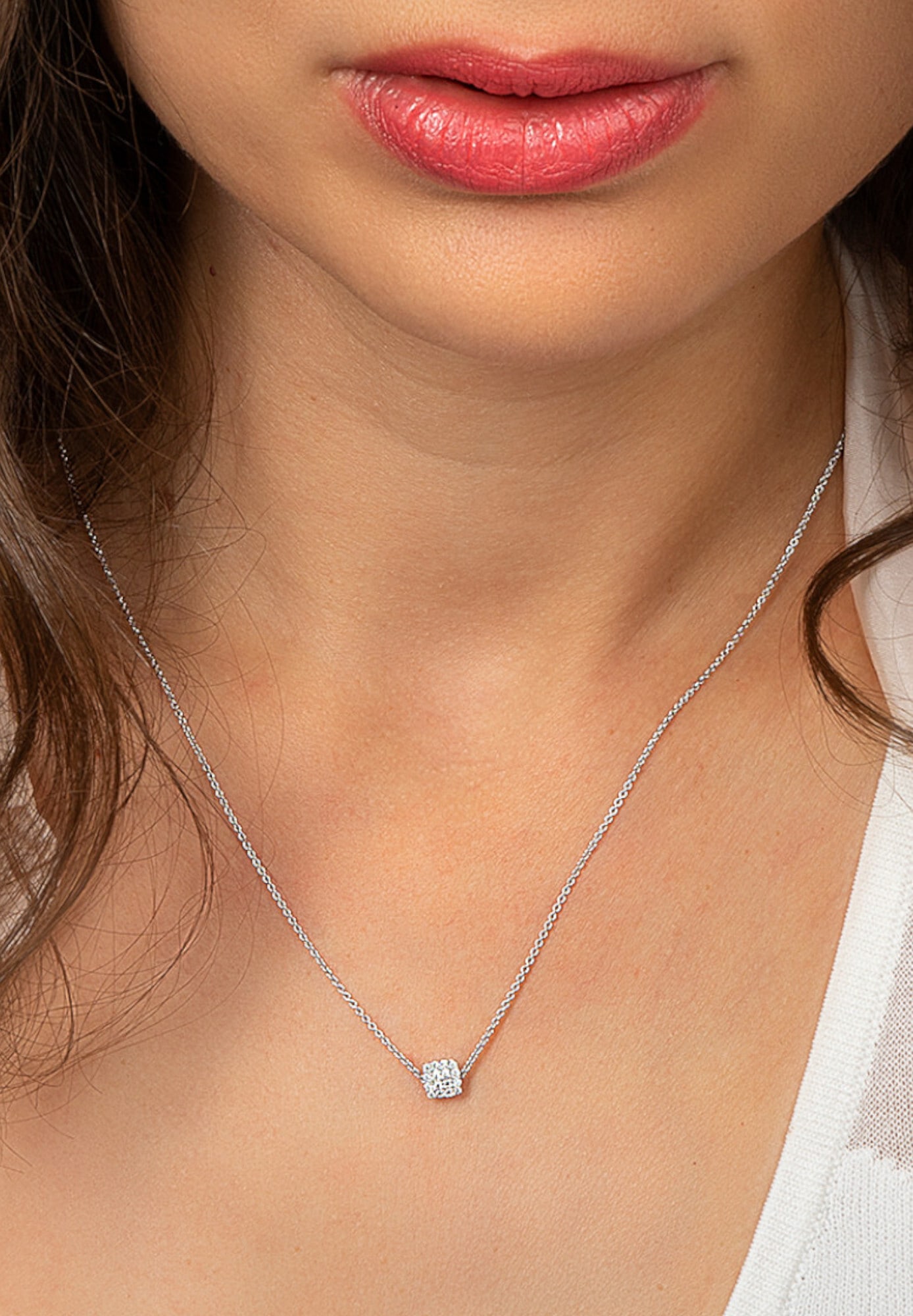 ONE ELEMENT Silberkette »Zirkonia Halskette aus 925 Silber  45 cm«