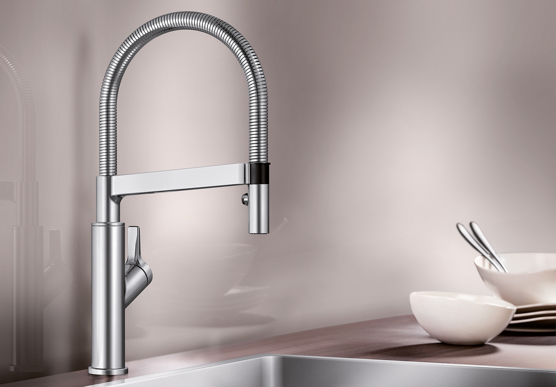 Blanco Küchenarmatur »SOLENTA-S«, Hochdruck, flexible Zweistrahlbrause mit Umschalt-Funktion