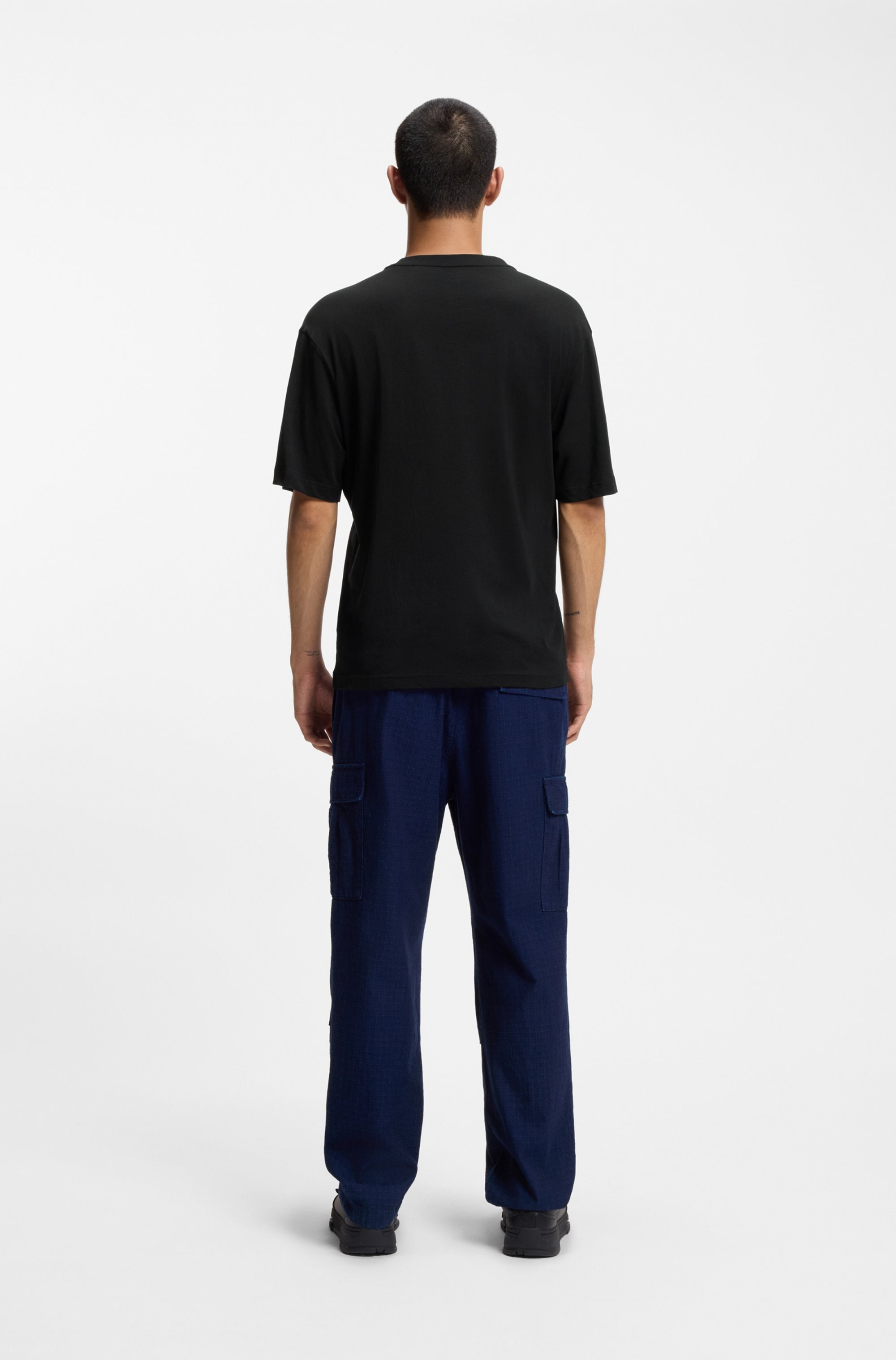 HUGO Blue T-Shirt »Napolux«, Rundhalsausschnitt, regular fit, Logodruck