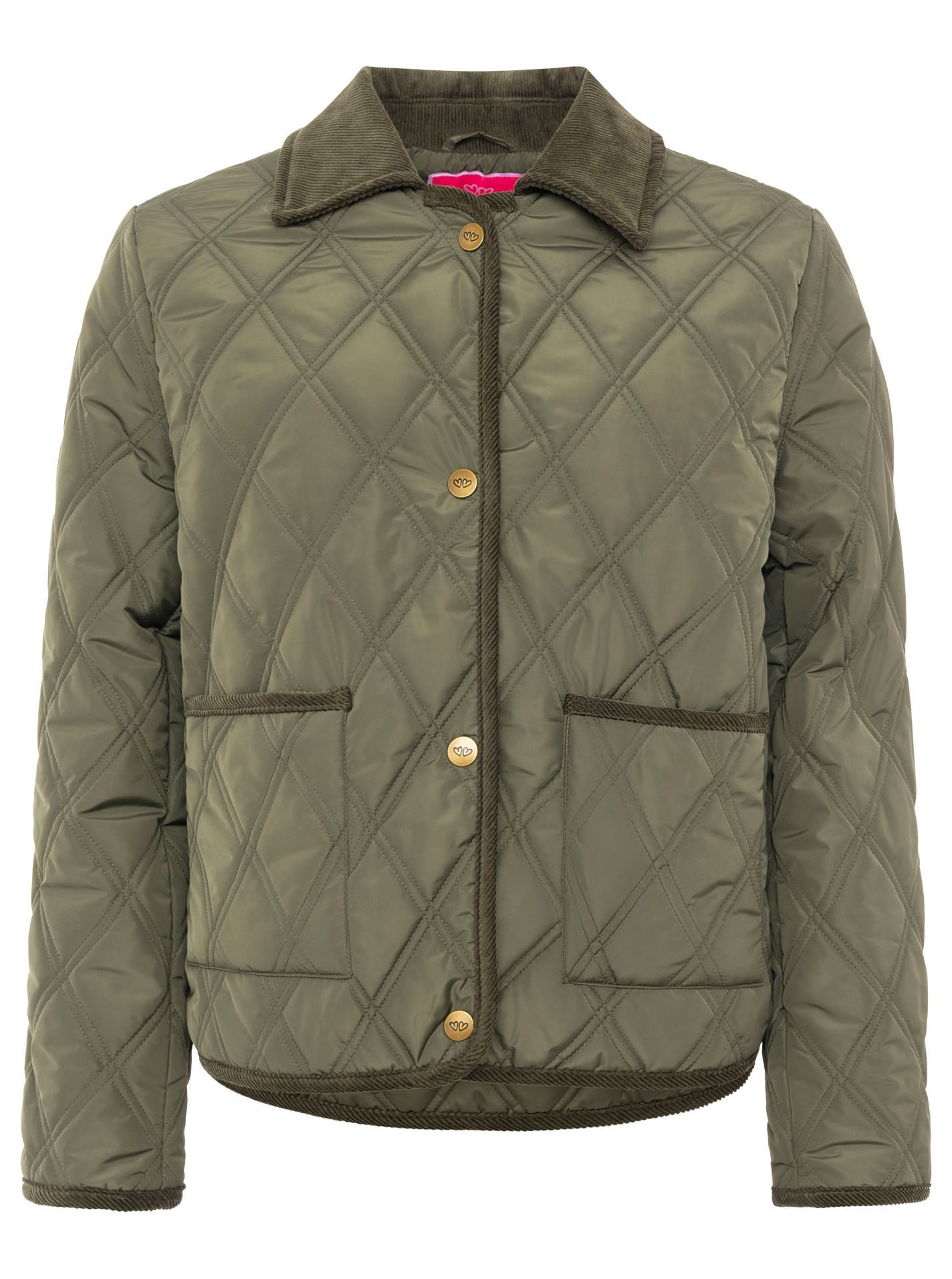 Zwillingsherz Steppjacke »"Classic"« Kordkragen, Knopfleiste und Taschen