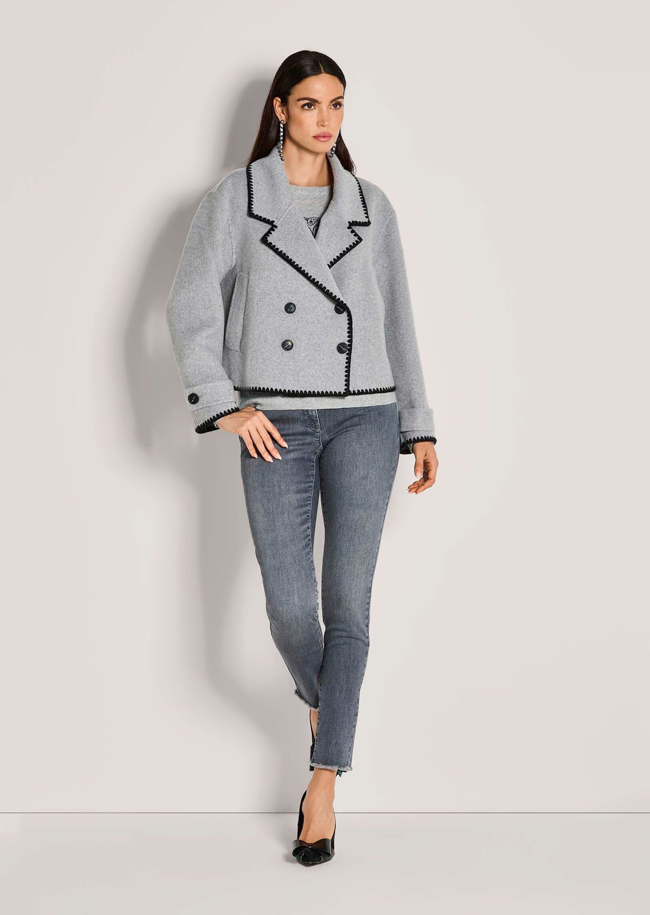 MADELEINE Kurzjacke »Kurzjacke Elegante Wolljacke mit Reverskragen« Doubleface, Handstick Verabeitung,