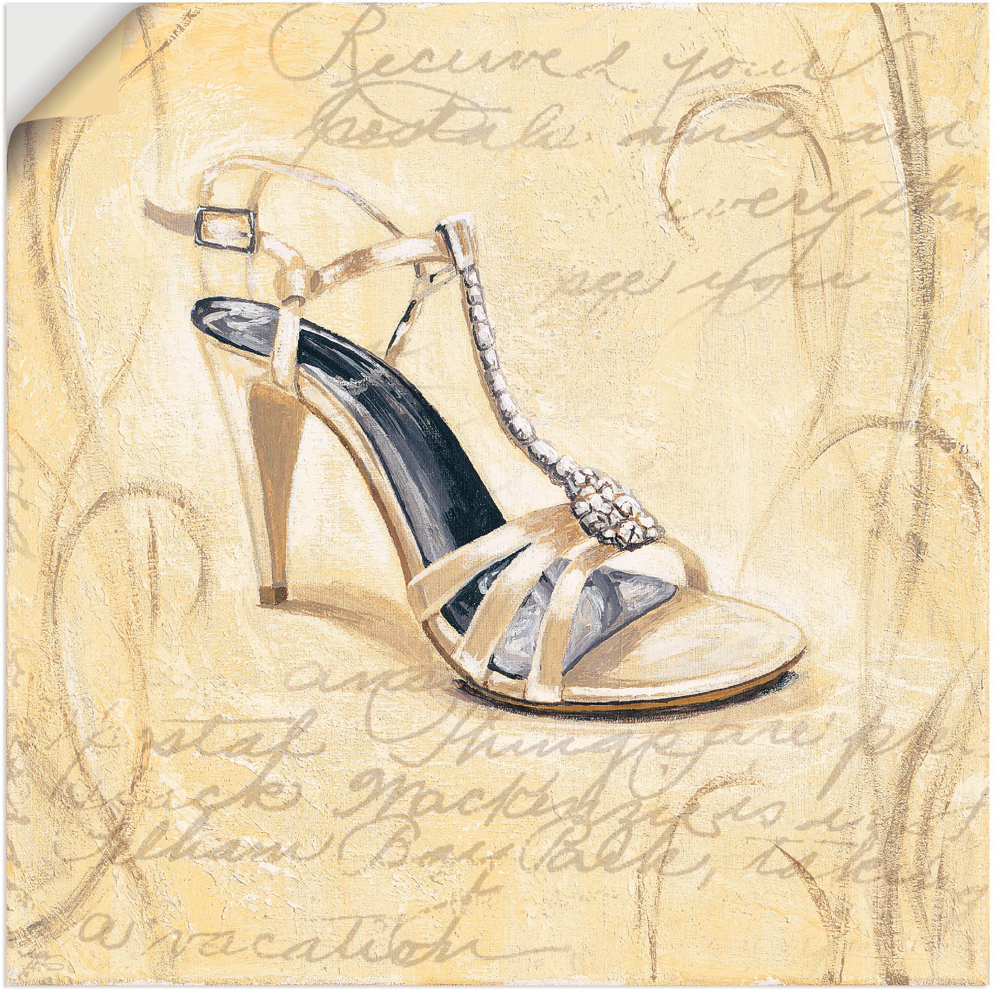 Wandbild »Stiletto I - Schuh«, Mode, (1 St.), als Leinwandbild, Wandaufkleber in...