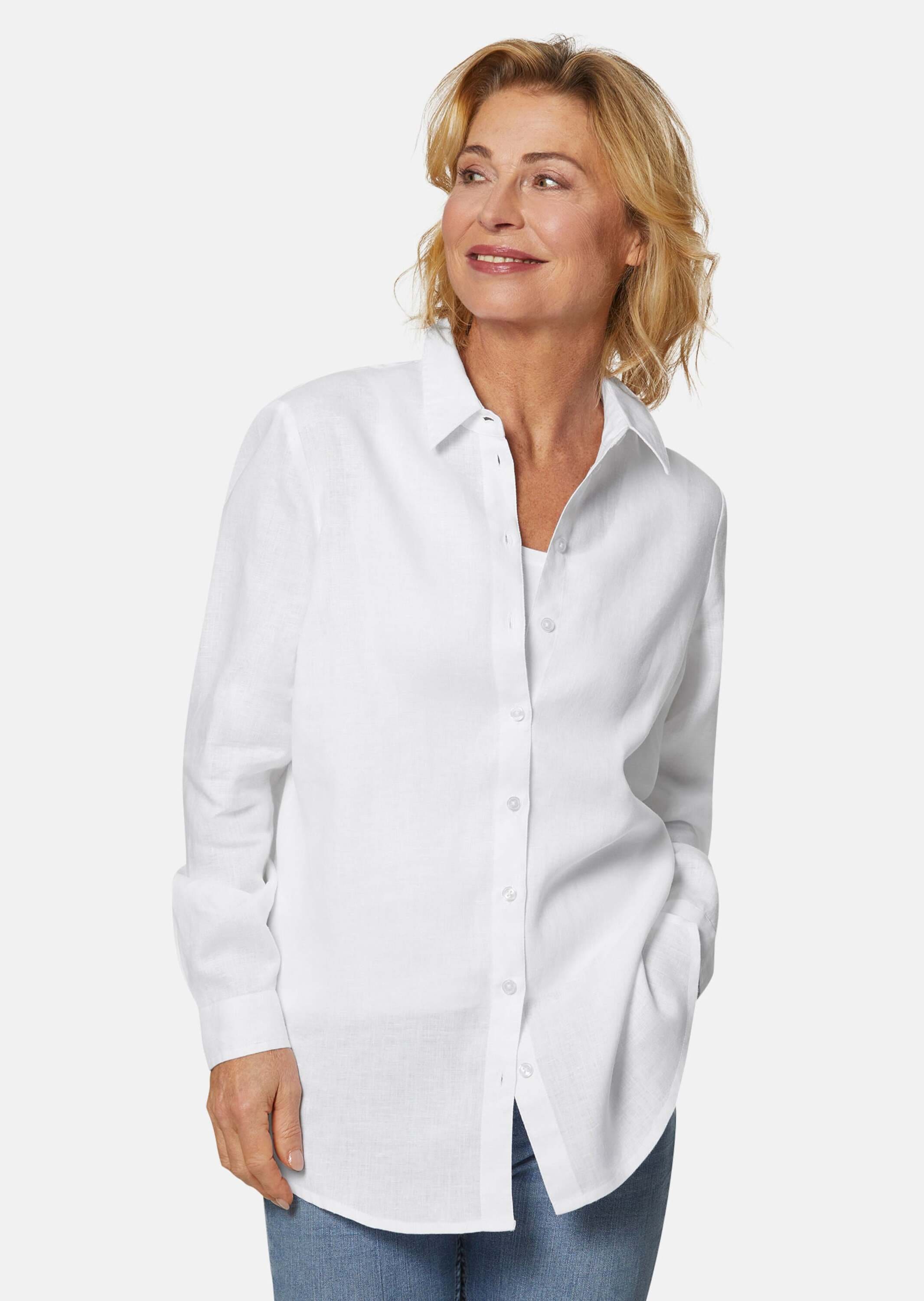 GOLDNER Langarmbluse »Kurzgröße Bequeme Damen Businessbluse« Ohne