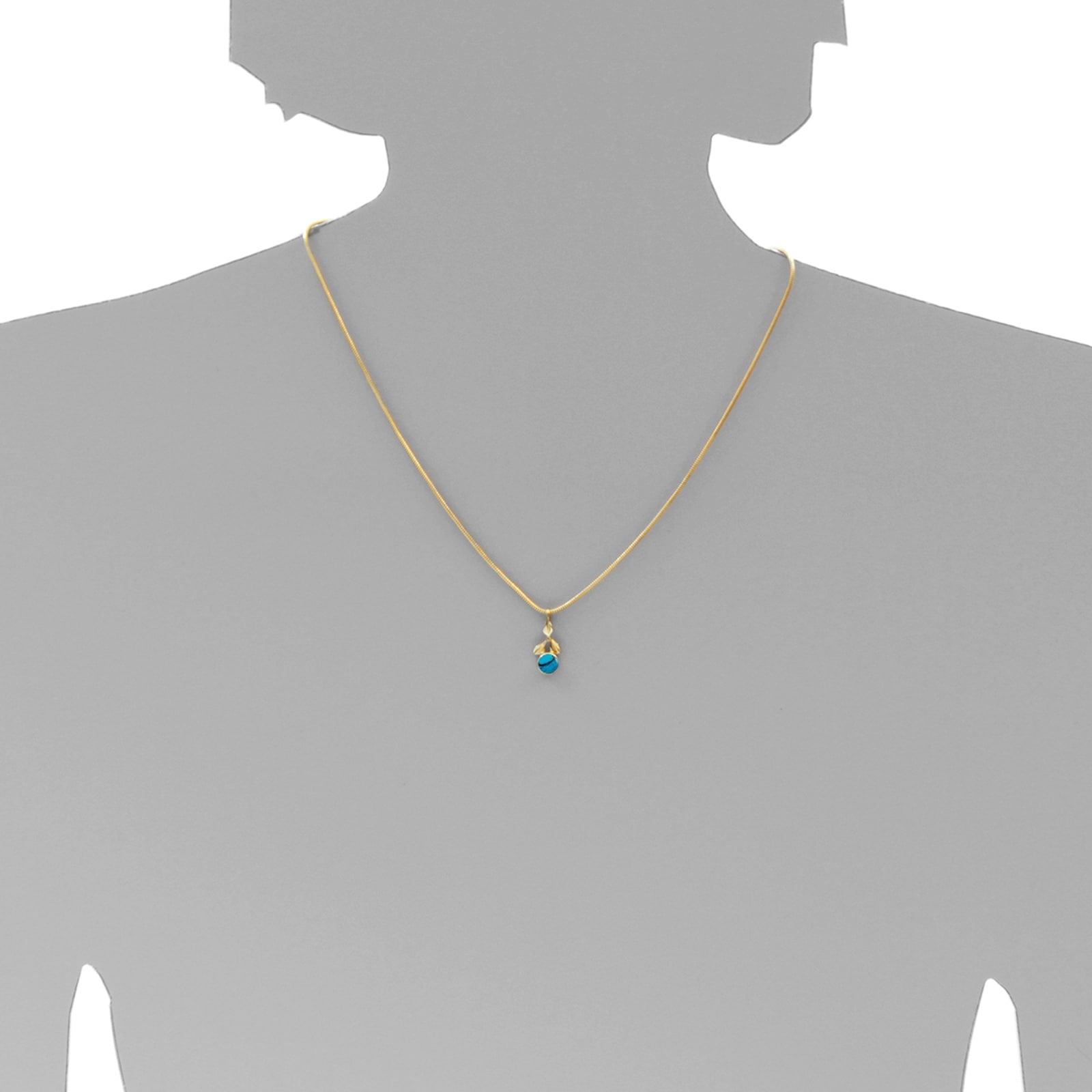 OSTSEE-SCHMUCK Kettenanhänger »- Blüte - Gold 333/000 - Türkis«