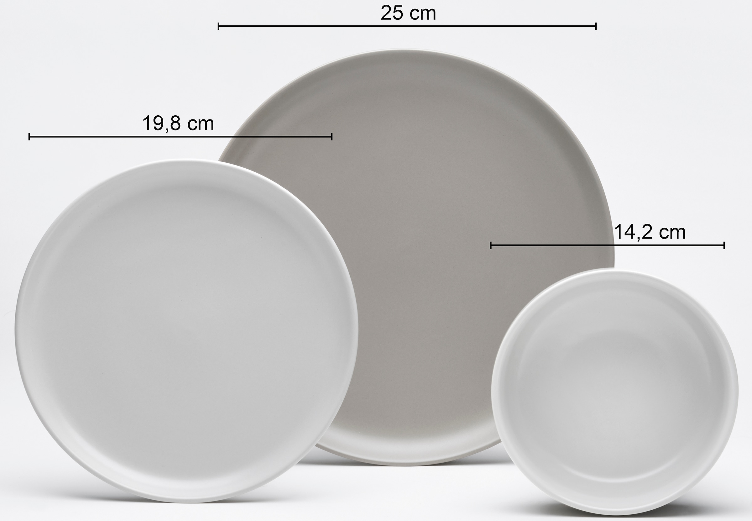 van Well Kombiservice »Geschirr-Set Stockholm, 16-teilig« rund, sand/taupe, spülmaschinen- und mikrowellengeeignet