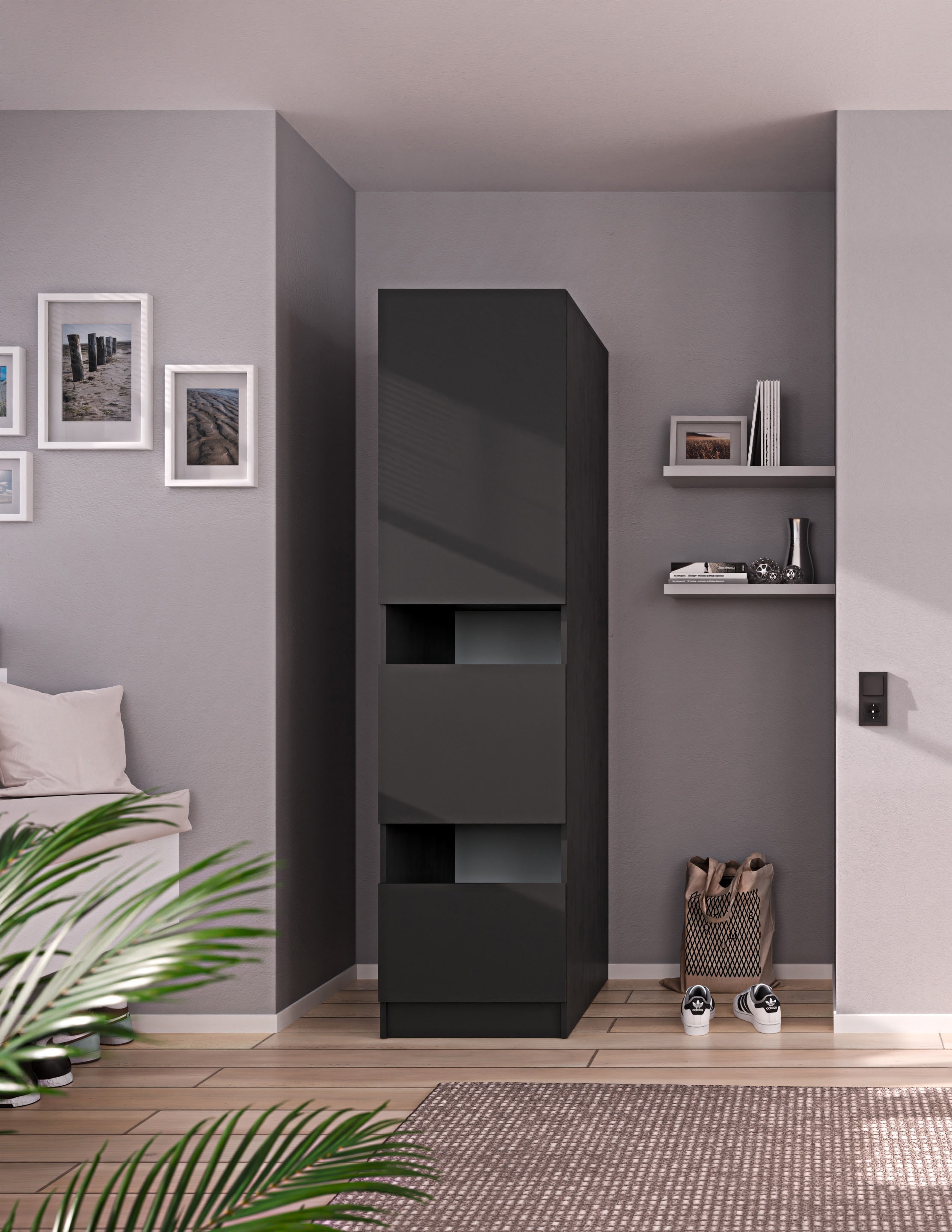 BASIC by Balculina Wäscheschrank »Washhome B/T/H 50x200x68 cm« 1 Stk. tlg. Breite 50cm, höhenverstellbare Metallfüße