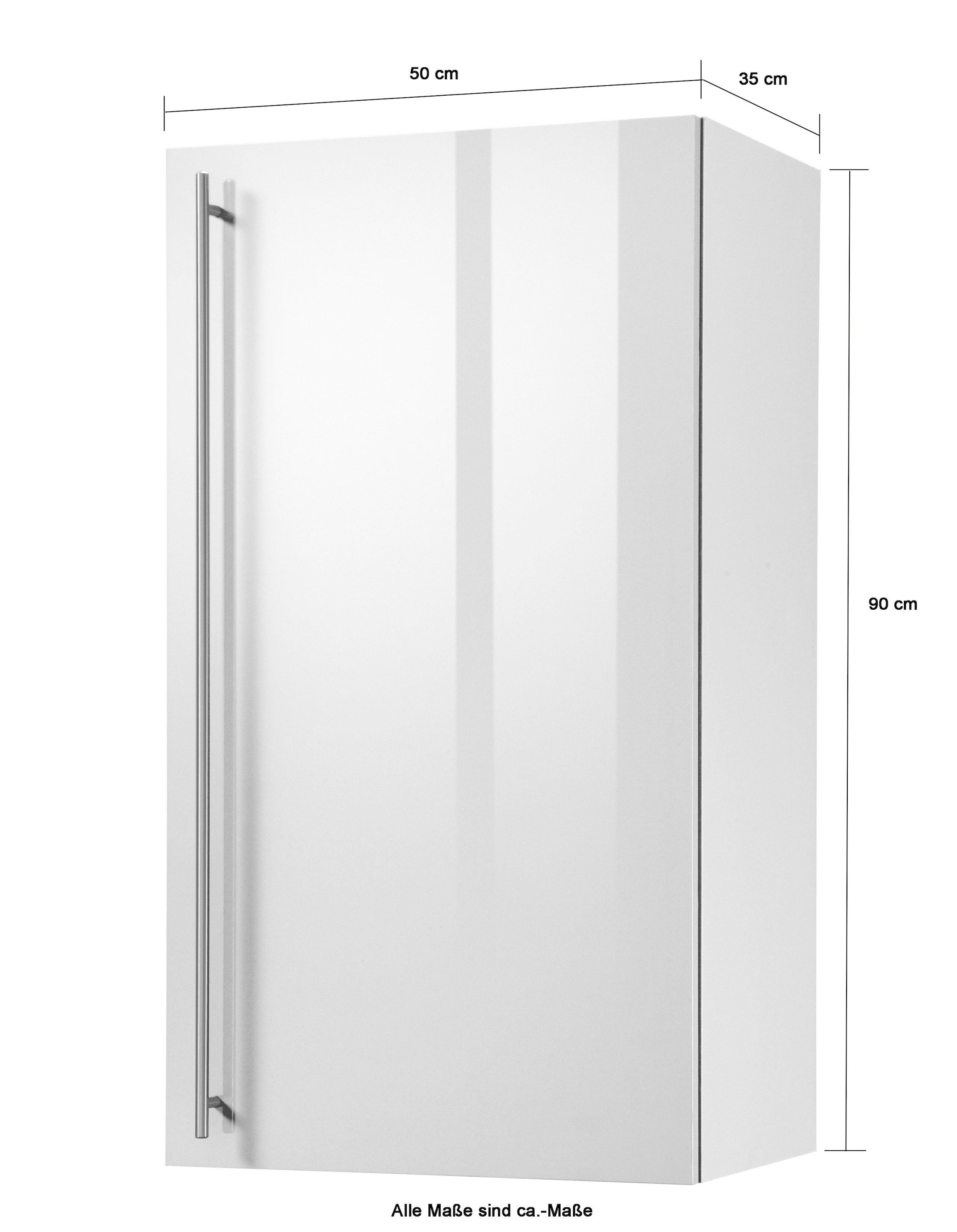 wiho Küchen Hängeschrank »Chicago« 50 cm breit, 90 cm hoch, für viel Stauraum