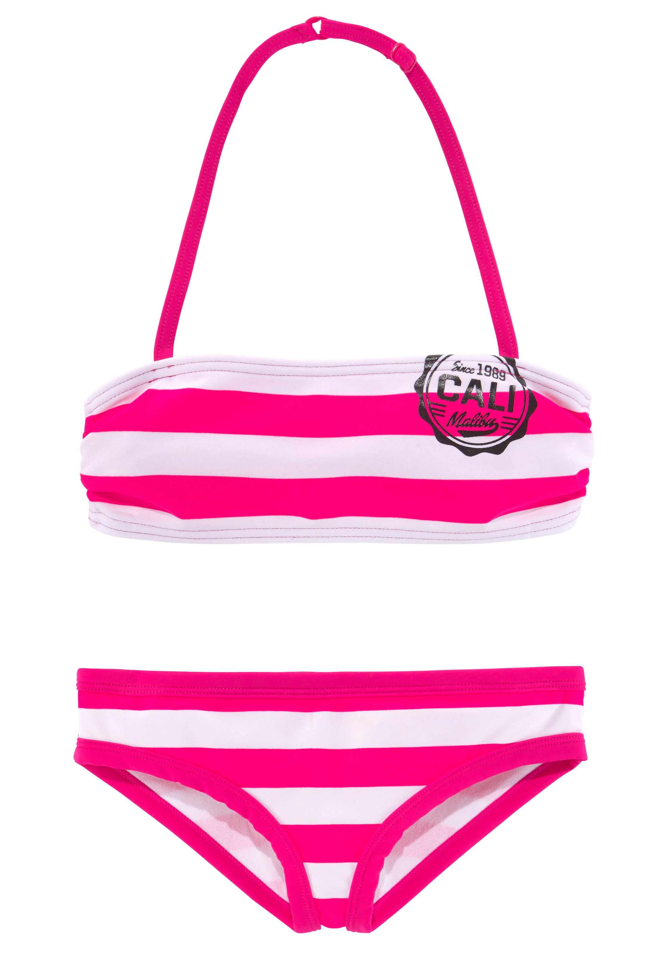 Bench. Bandeau-Bikini, mit trendigen Streifen