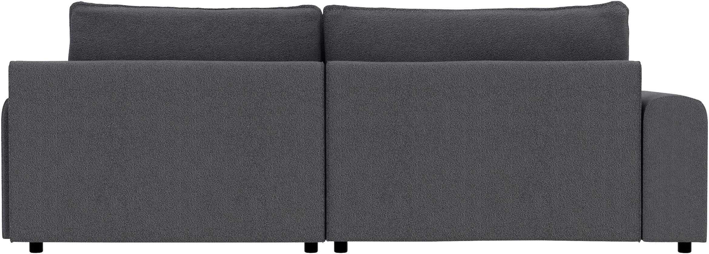 TRENDMANUFAKTUR Ecksofa »Fordon, Schlafsofa mit Bettkasten, Couch in L-Form, Breite 250 cm«, in Struktur fein LEO, haustierfreundlich, anthrazit, Recamiere rechts