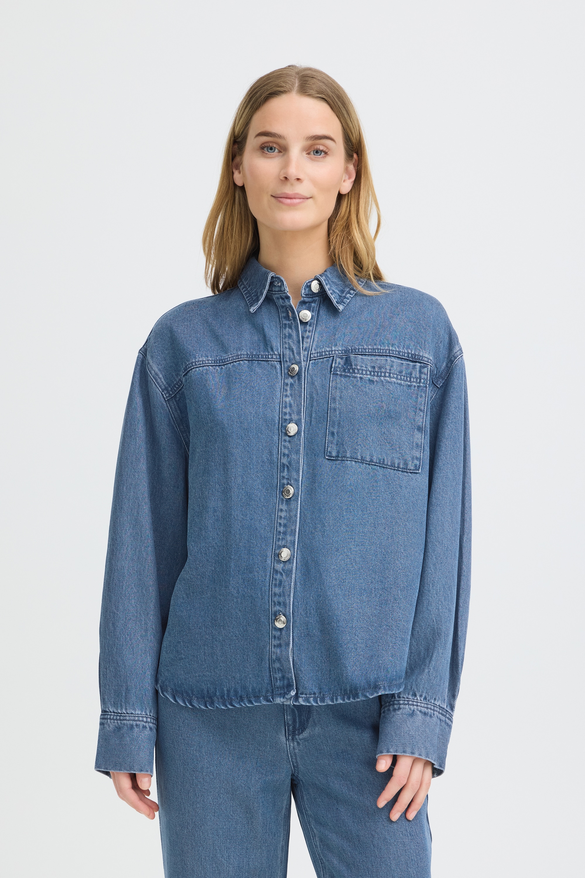 Pulz Jeans Jeansbluse »Damen Jeanshemd PZDORI«