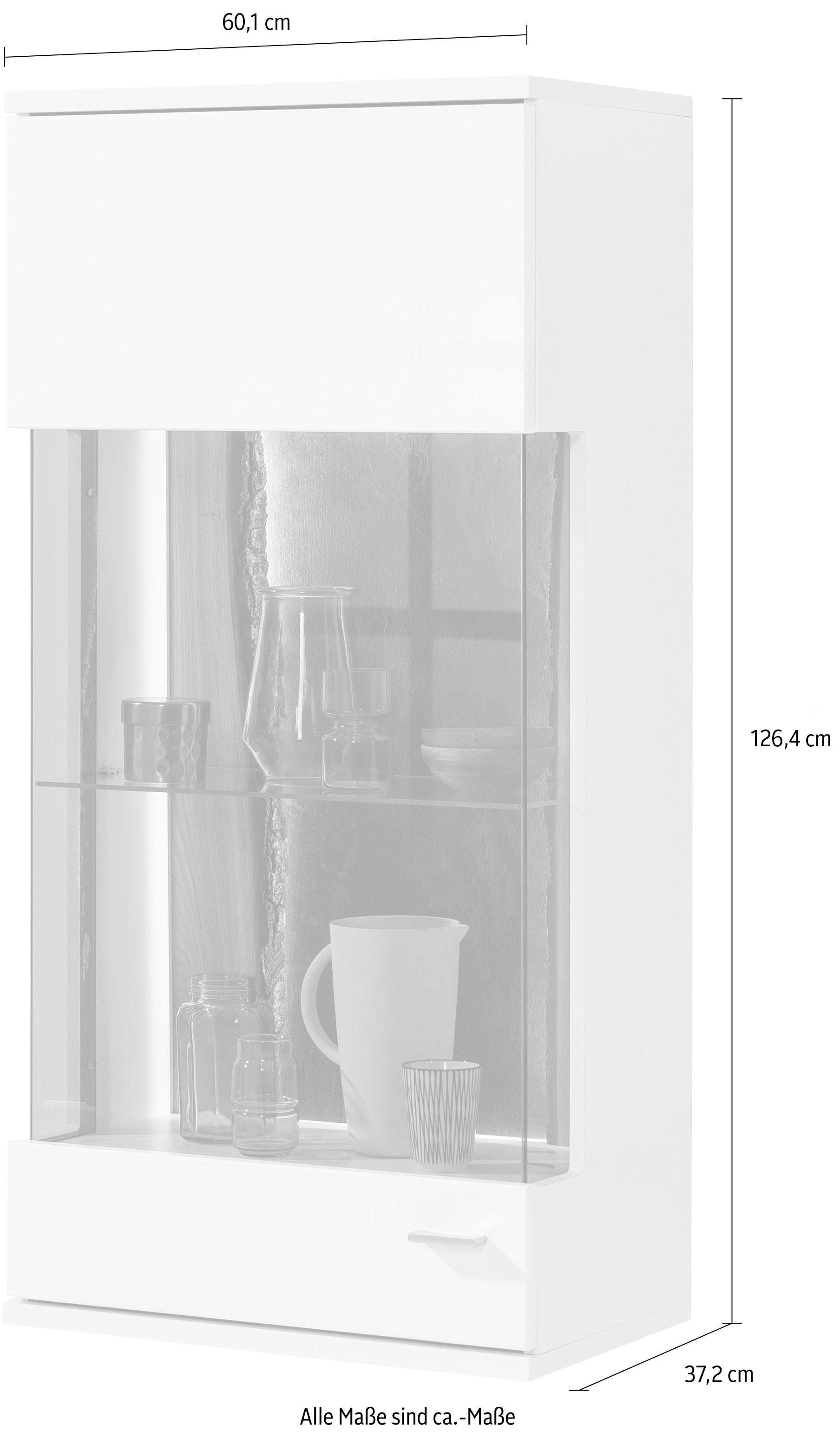 set one by Musterring Vitrine »TACOMA«, Typ 21/22, Höhe 126,4 cm, mit getönter  Glastür bei OTTO | Vitrinenschränke