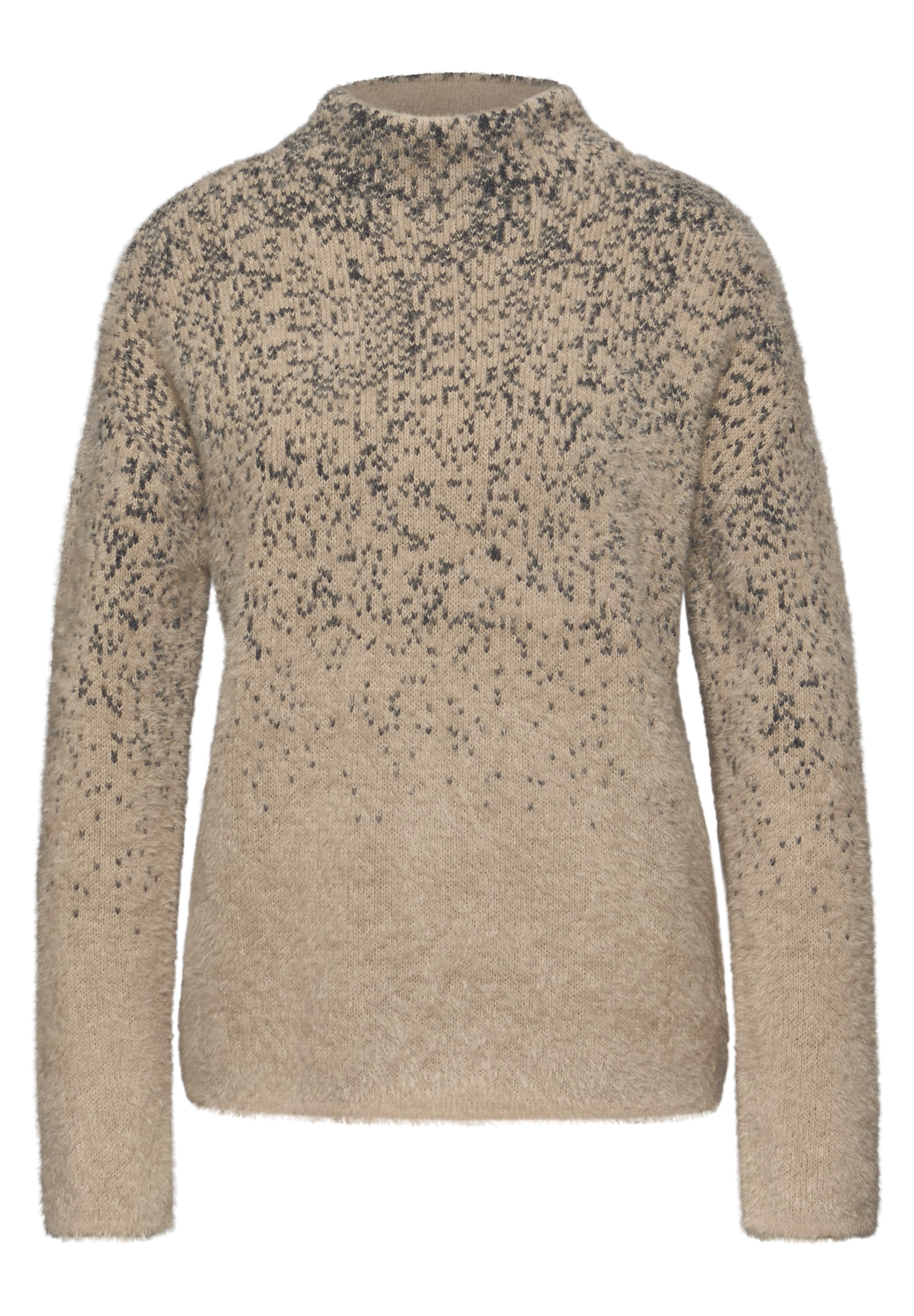 STREET ONE Jacquardpullover Federgarn Jacquard Pullover mit Turtelneck