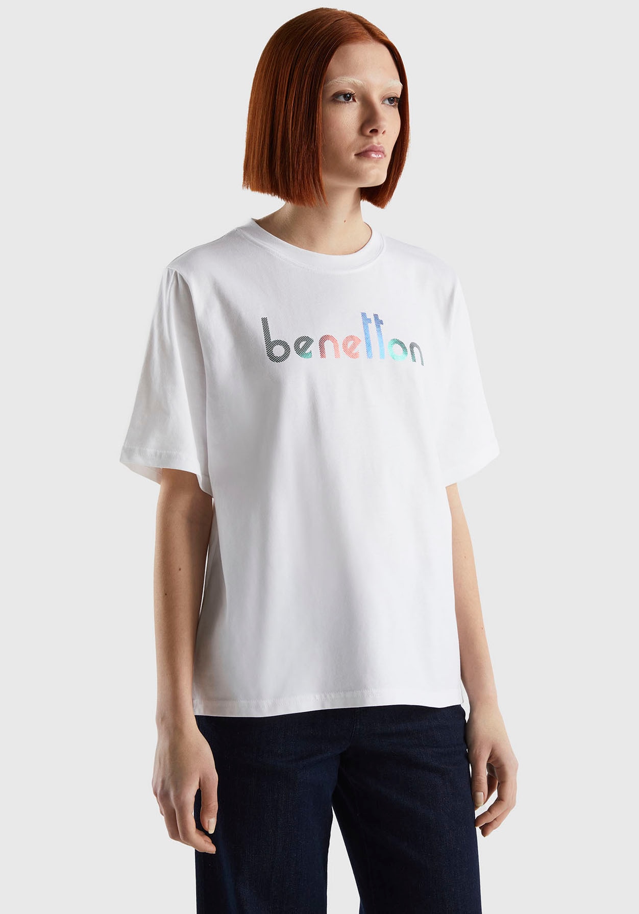 United Colors T-Shirt of auf Brust bei Benetton OTTO mit Logodruck bestellen »T-SHIRT«, der