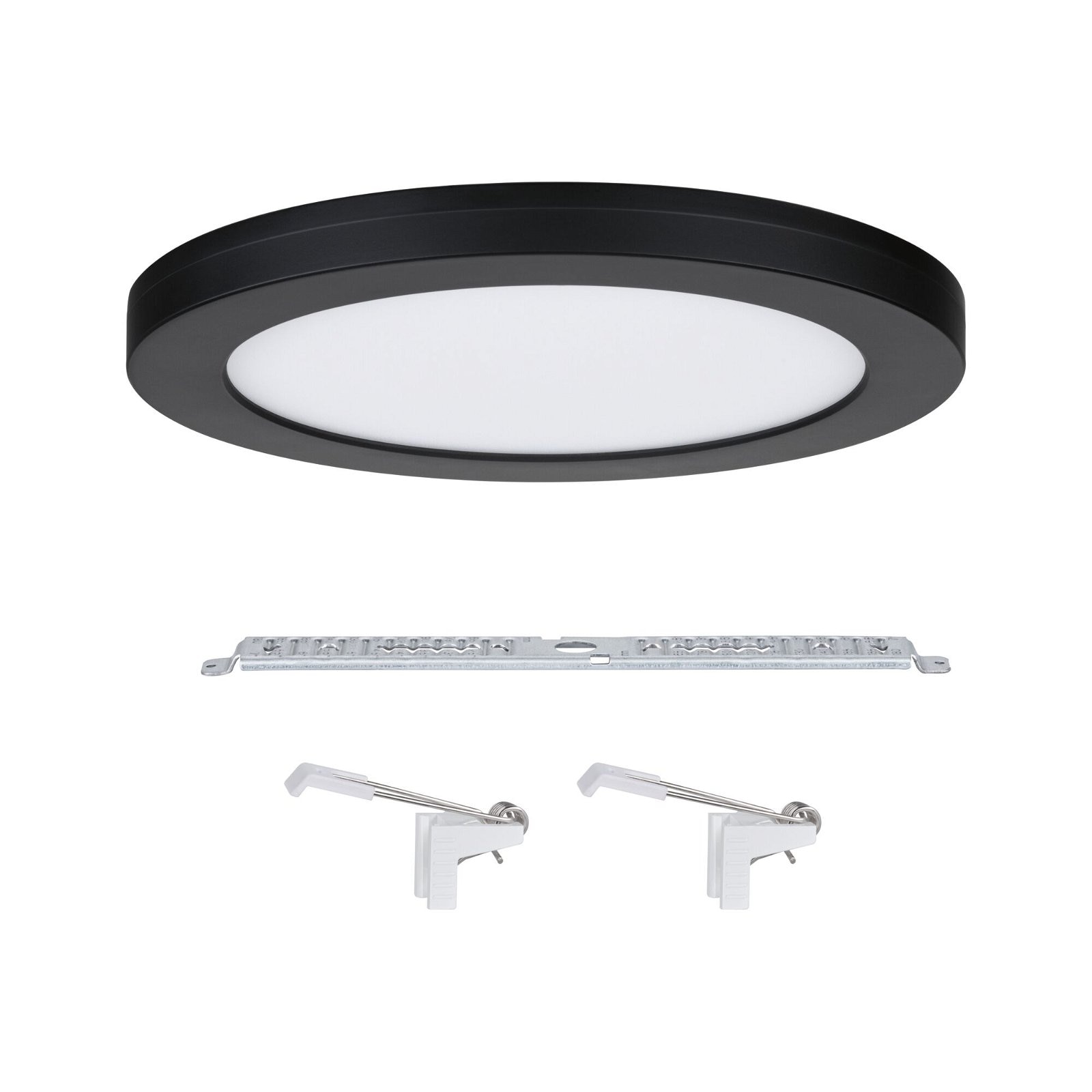 Paulmann LED Einbauleuchte »2in1 Cover-it rund 225mm 16,5W 1200lm 4000K Chrom matt«, 1 flammig, Einbaupanel