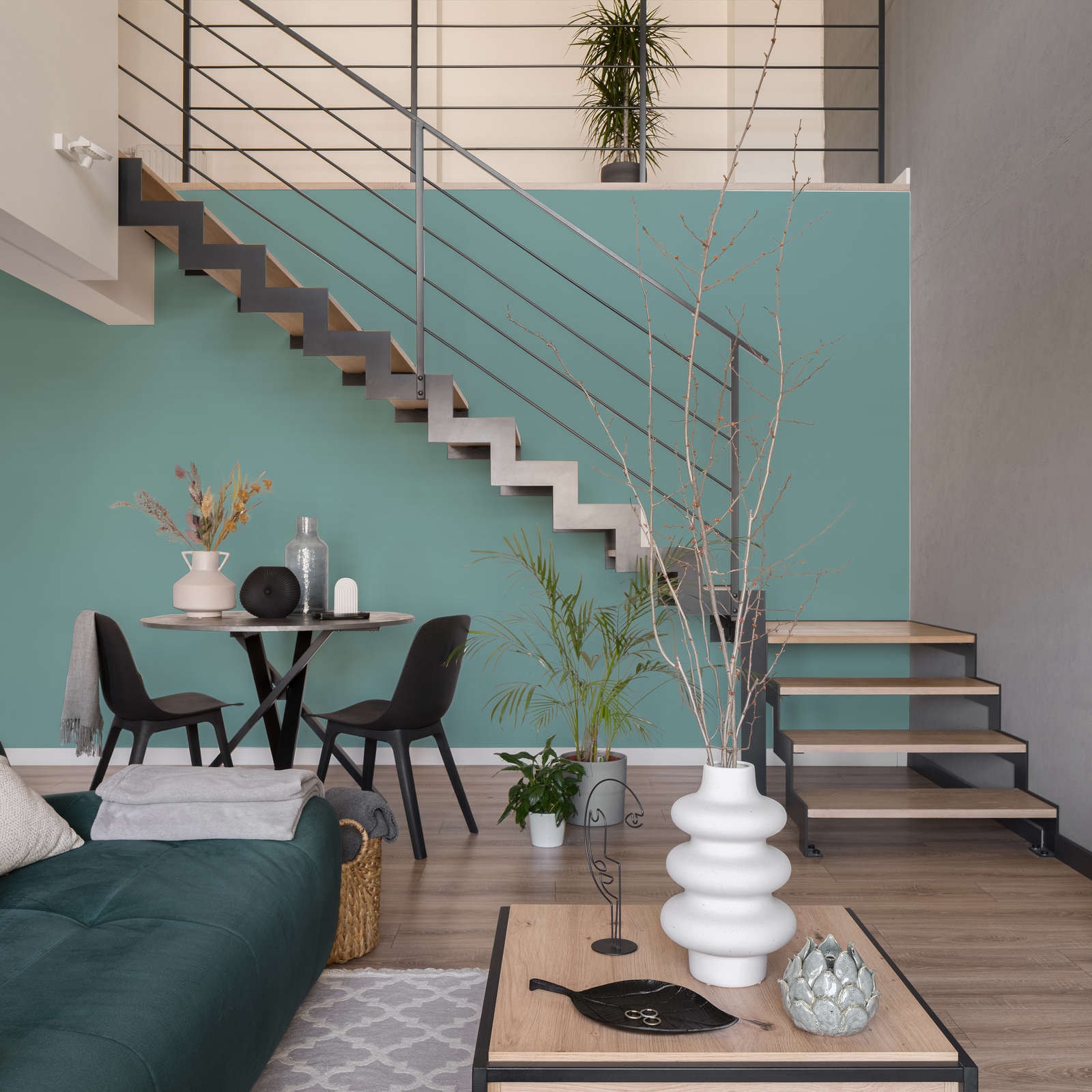A.S. Création Wandfarbe »Premium Innenwandfarbe PURO Tuchmatt emerald green« ideal für Wohnzimmer, Schlafzimmer, Flur und Küche, Farbwelt Grün
