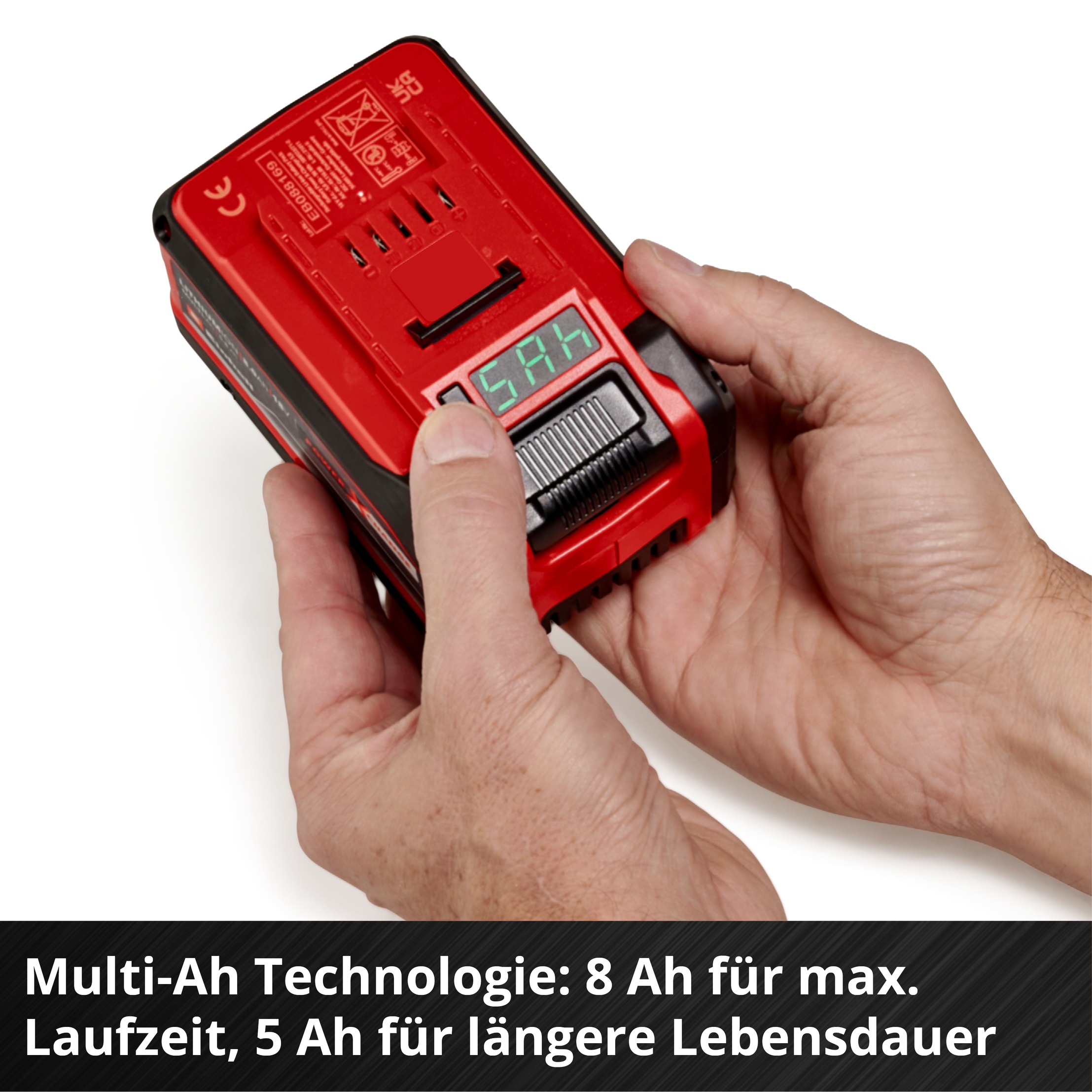 Einhell Akku »PXC+ 18V 5-8Ah MULTI«, 8000 mAh, 18,0 V, Griffmulde