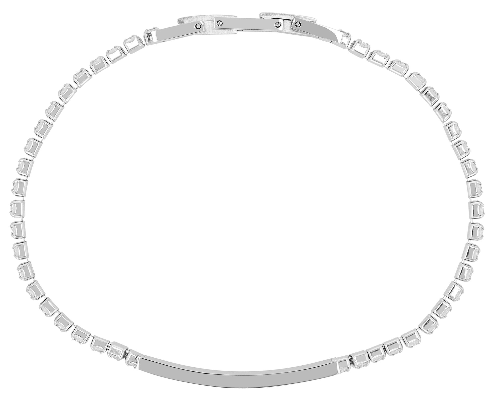 Adelia´s Armband »Damen Armband aus Edelstahl mit Strass Steinchen 21,5 cm«