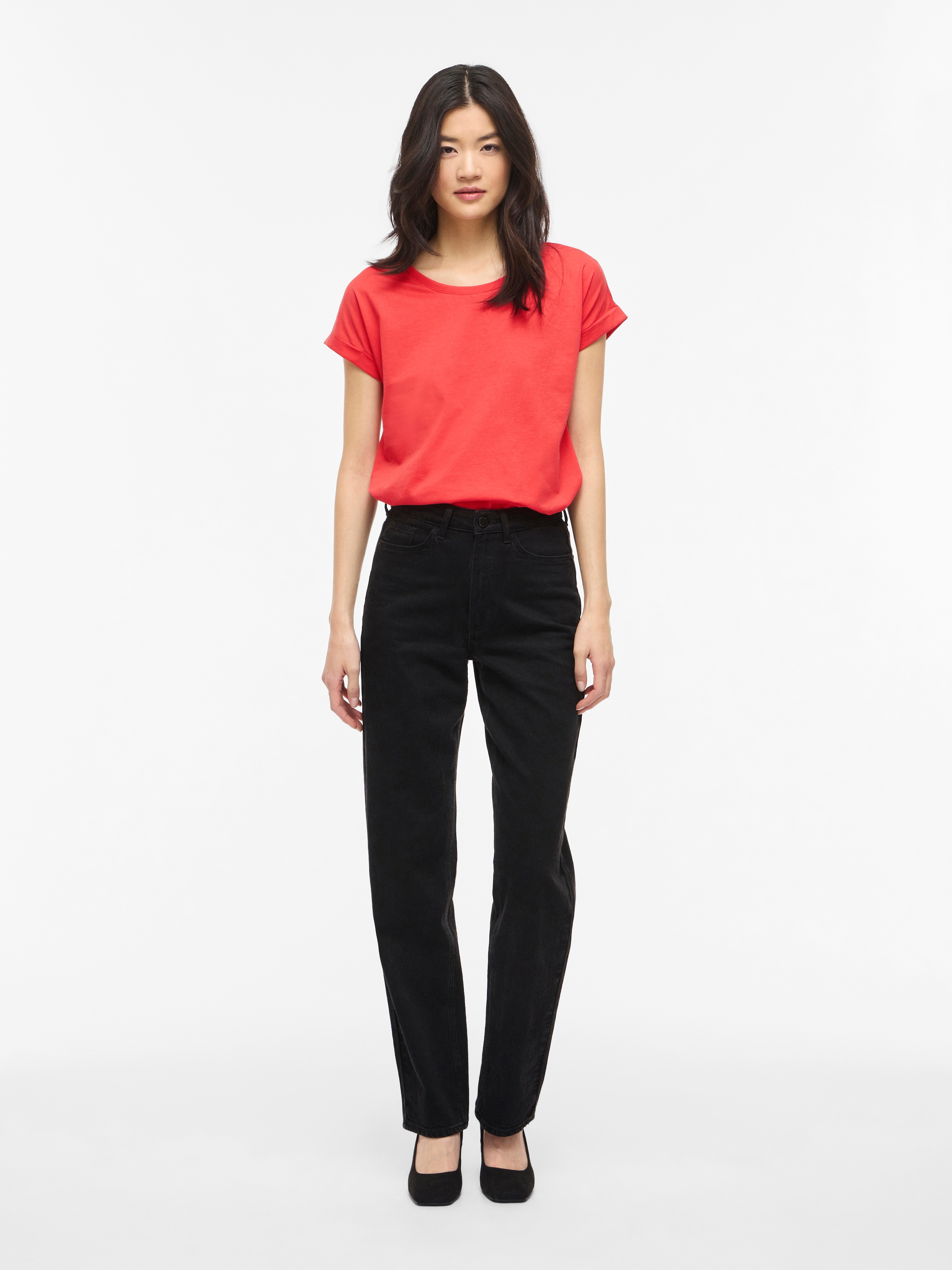 Vila Rundhalsshirt »VIDREAMERS NEW PURE T-SHIRT/SU-NOOS« Baumwollmischung, regular fit