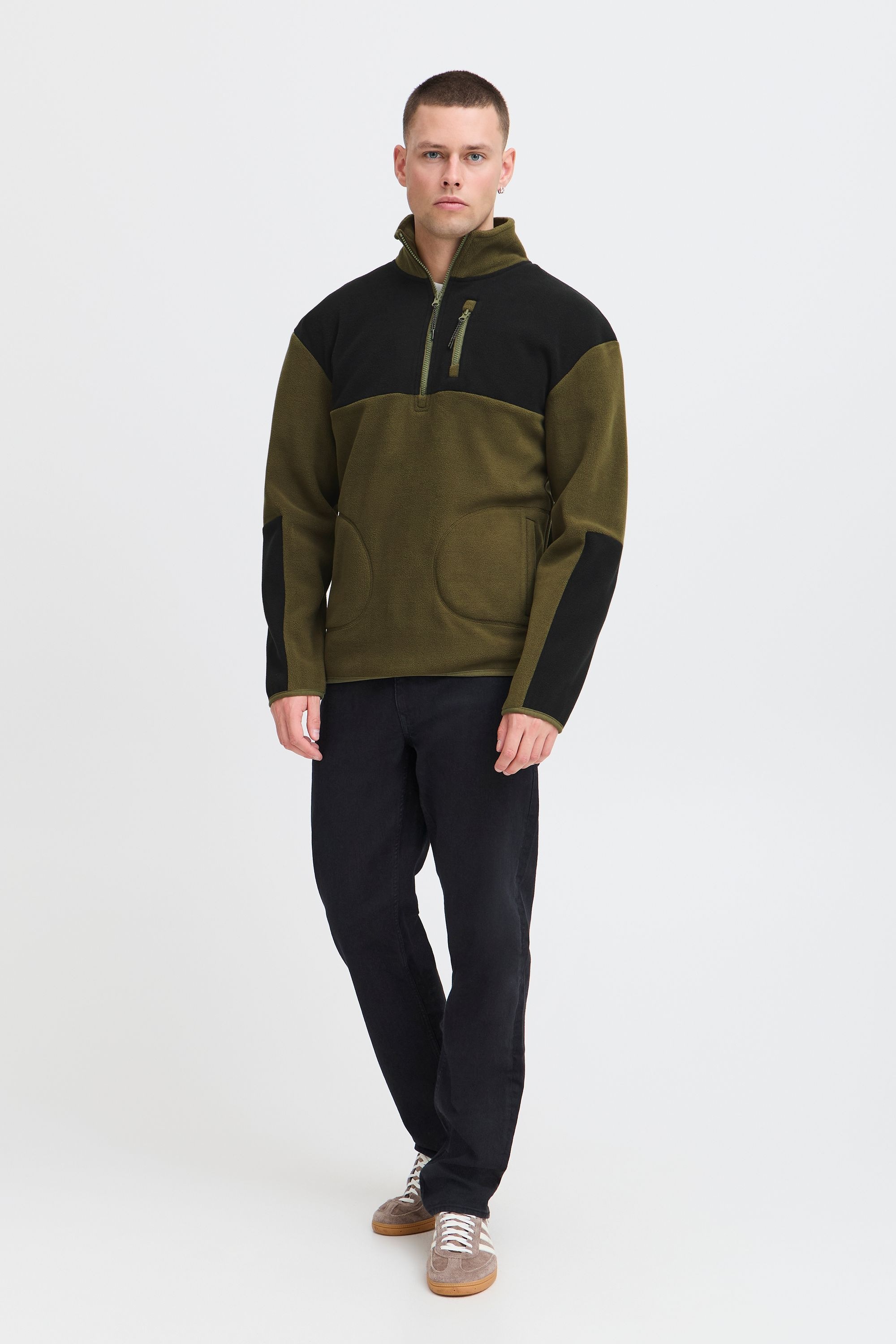 Blend Fleecejacke »Fleecejacke BHBROOKS Sweatshirt halfzipp«