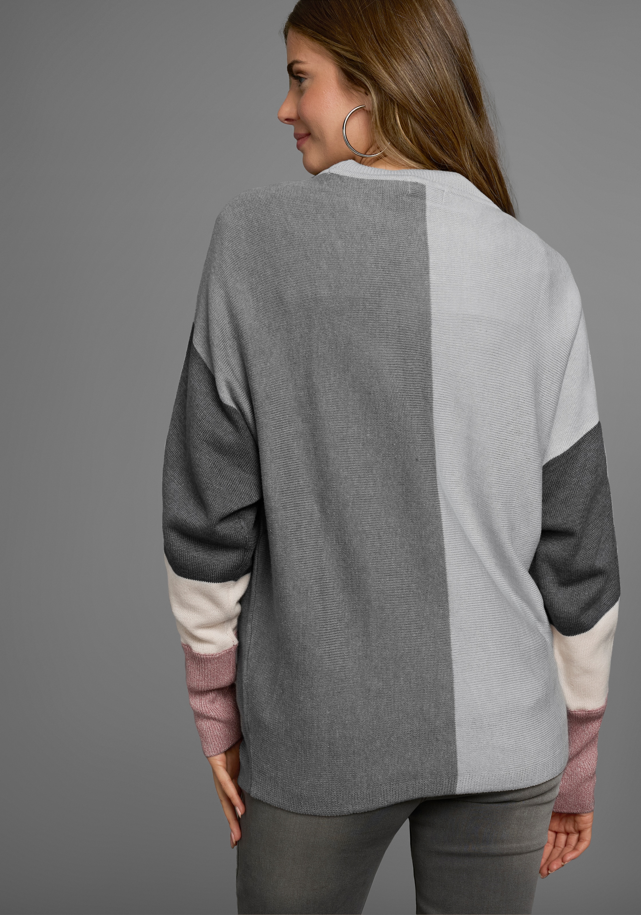 Boysen's Rundhalspullover, mit modischem Pastel-Colorblocking NEUE FARBE
