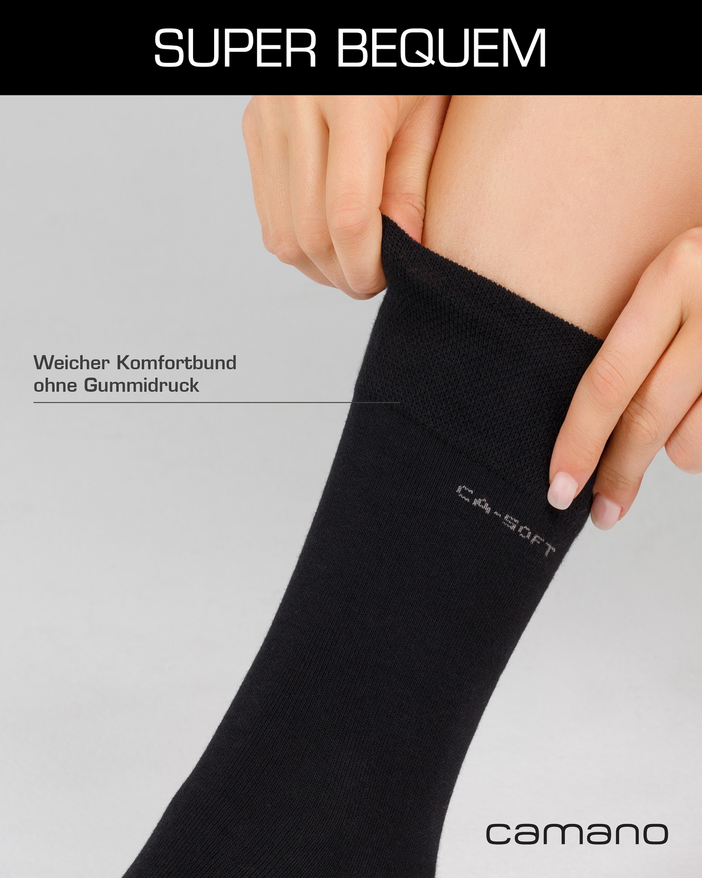 Camano Socken »ca-soft« 4 Paar,  mit verstärktem Fersen- und Zehenbereich