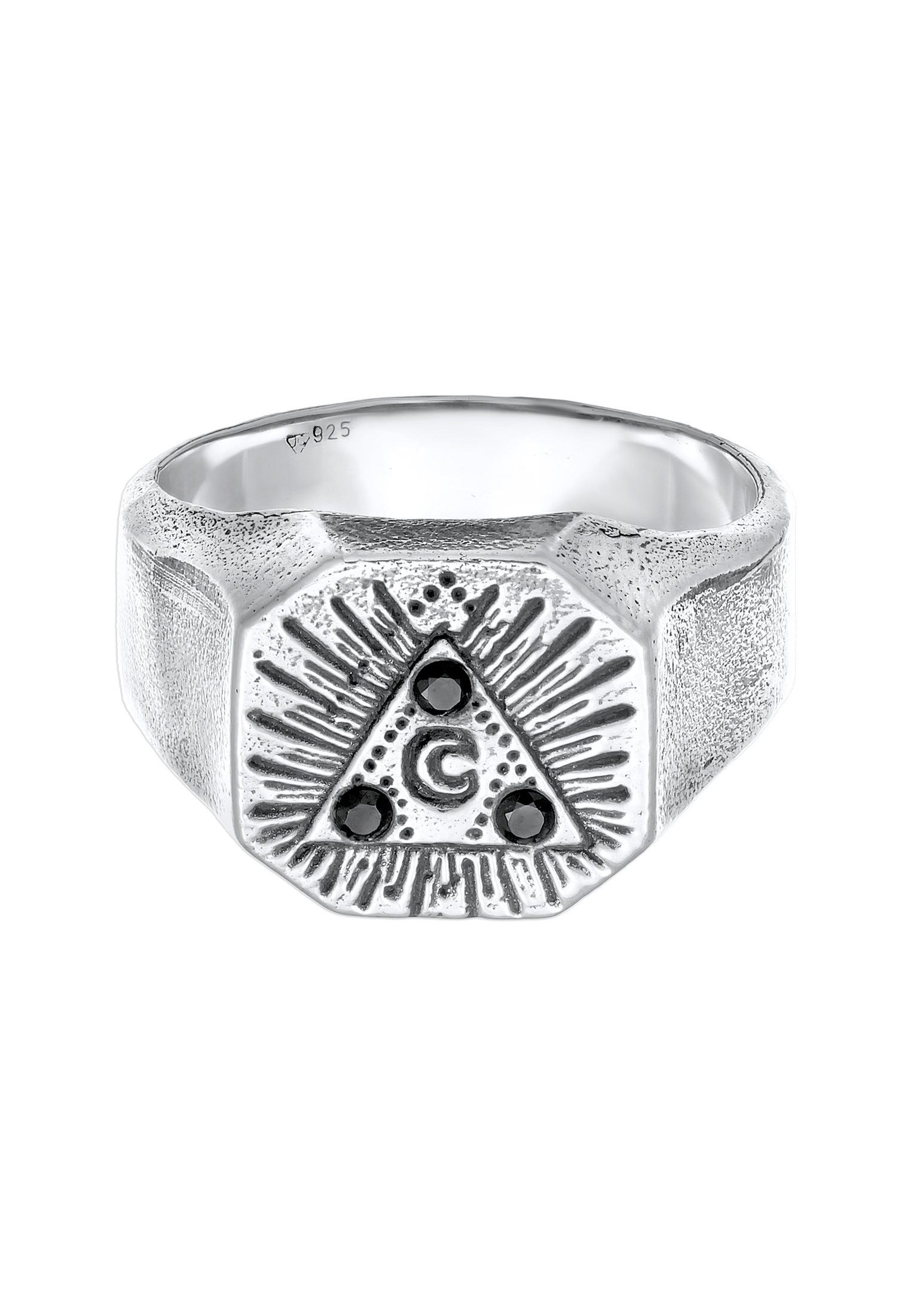 HAZE & GLORY Siegelring »Ring Siegelring - Pyramid 925 Silber«