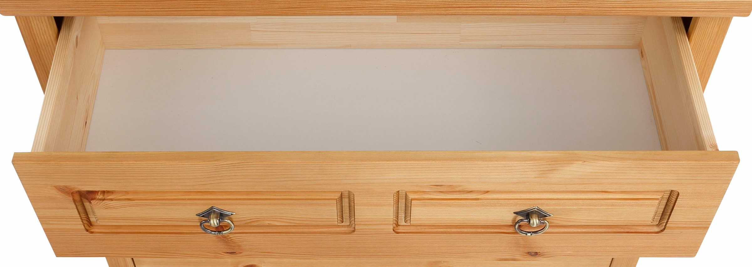 OTTO home Schuhschrank »Basilico« aus massiver Kiefer, FSC®, Breite 90 cm, mit Schublade, Kassettenoptik