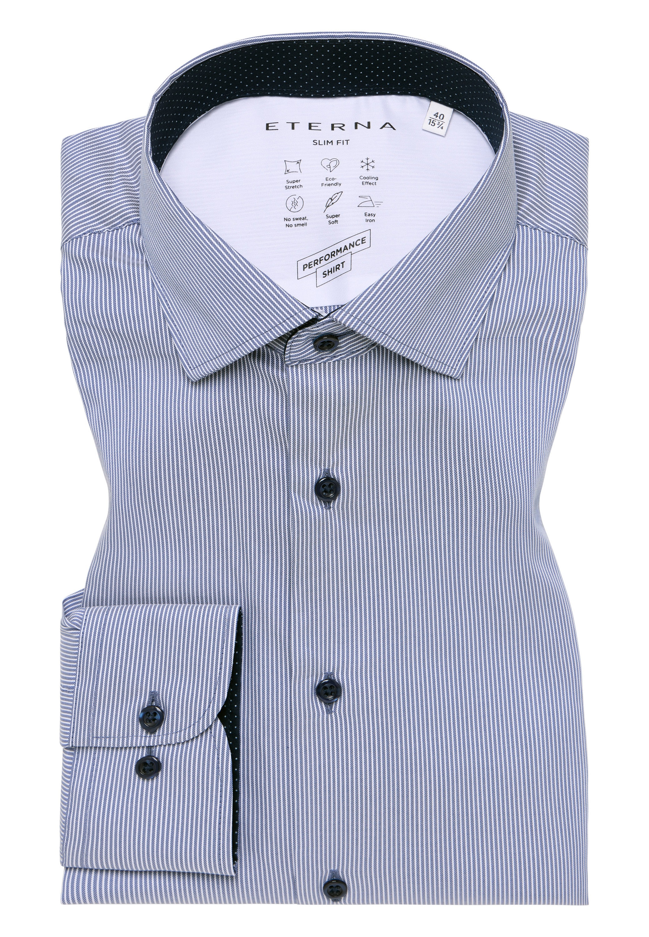 Eterna Langarmhemd »SLIM FIT«, EASY IRON (bügelleicht)