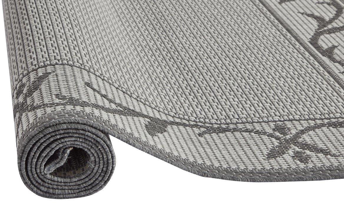 Dekowe Teppich »Tornado«, rechteckig, 6 mm Höhe, Flachgewebe, Wendeteppich, mit Bordüre, In- und Outdoor geeignet