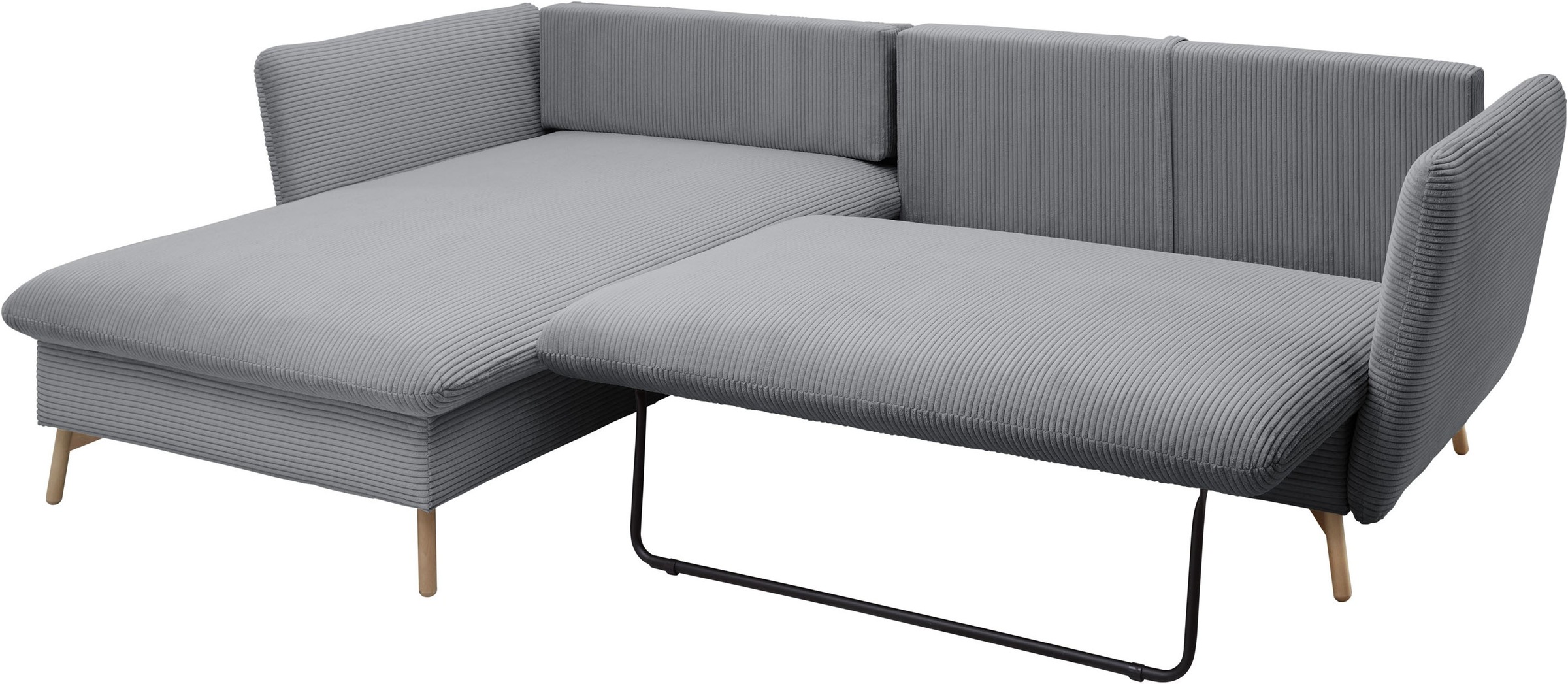 OTTO home Ecksofa »MERLE, 258 cm, L-Form, traumhafter Cord,« mit Bettfunktion und Bettkasten, Liegefläche 224 x 139