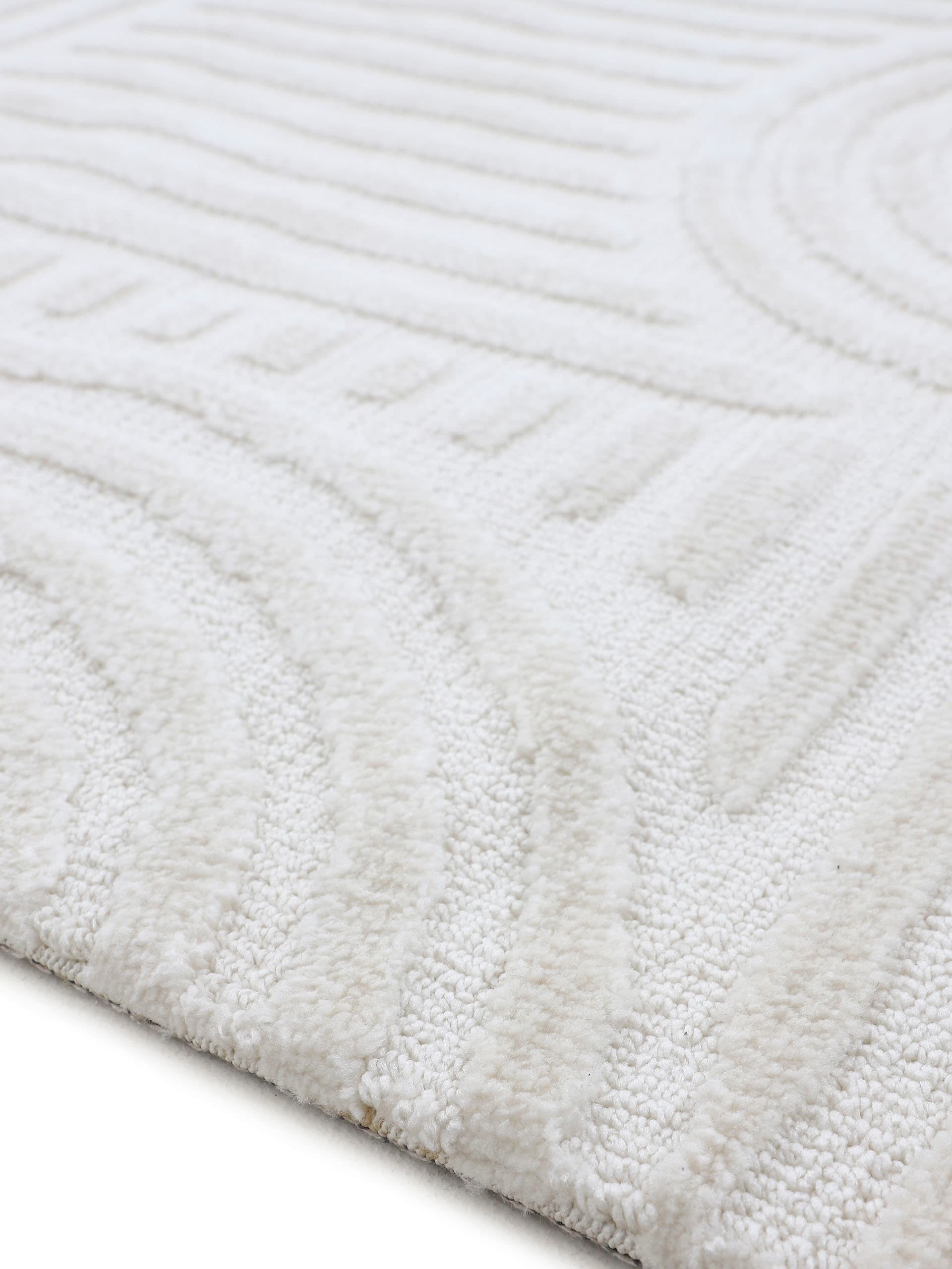 carpetfine Teppich »Holly 4 - Soft Touch Microfaser Teppich«, rechteckig, 12 mm Höhe, Boho Scandi, weiche dichte getuftete Hoch-Tief-Struktur, Wohnzimmer